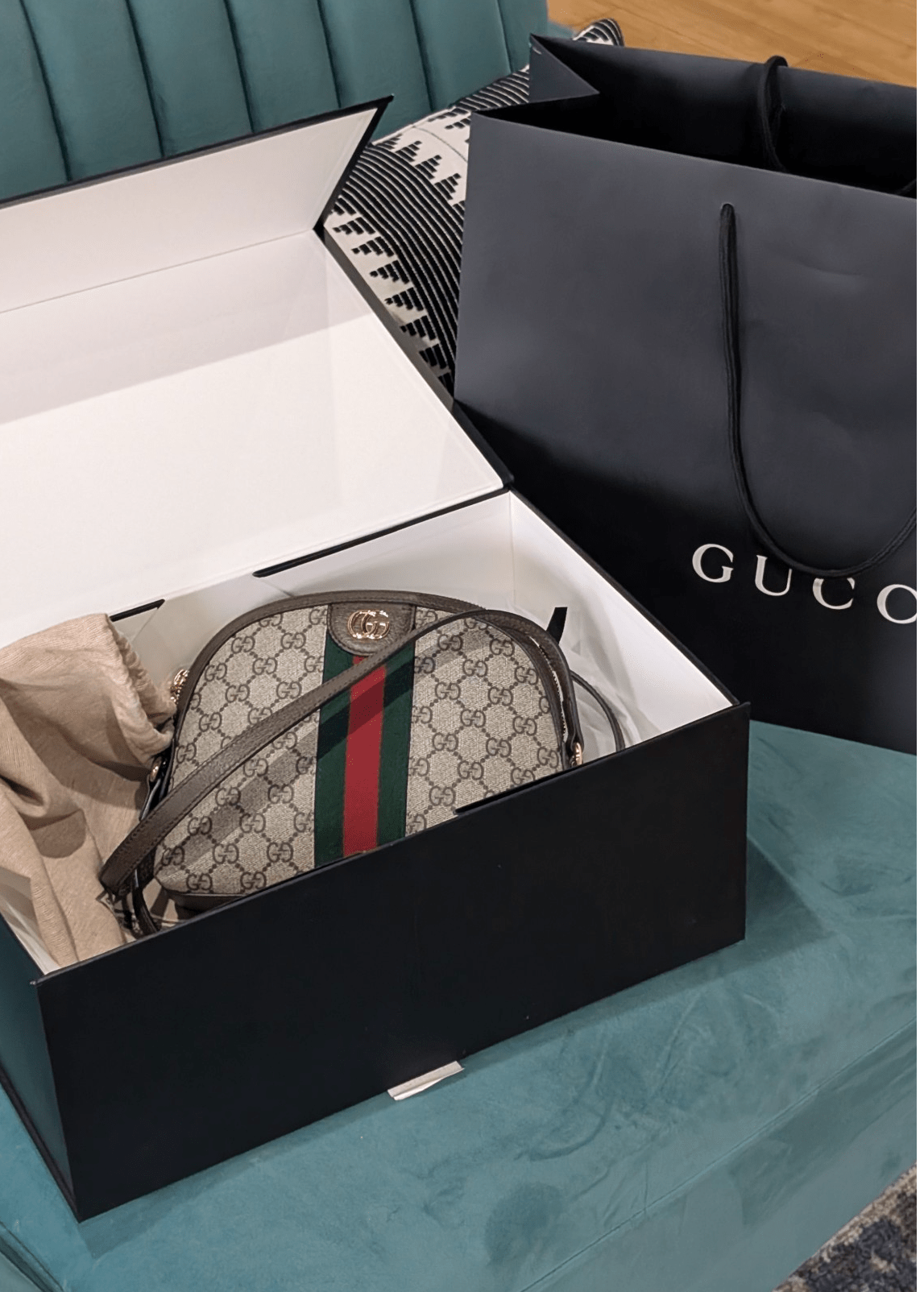 Gucci Ophidia Monogram Dome Crossbody Bag