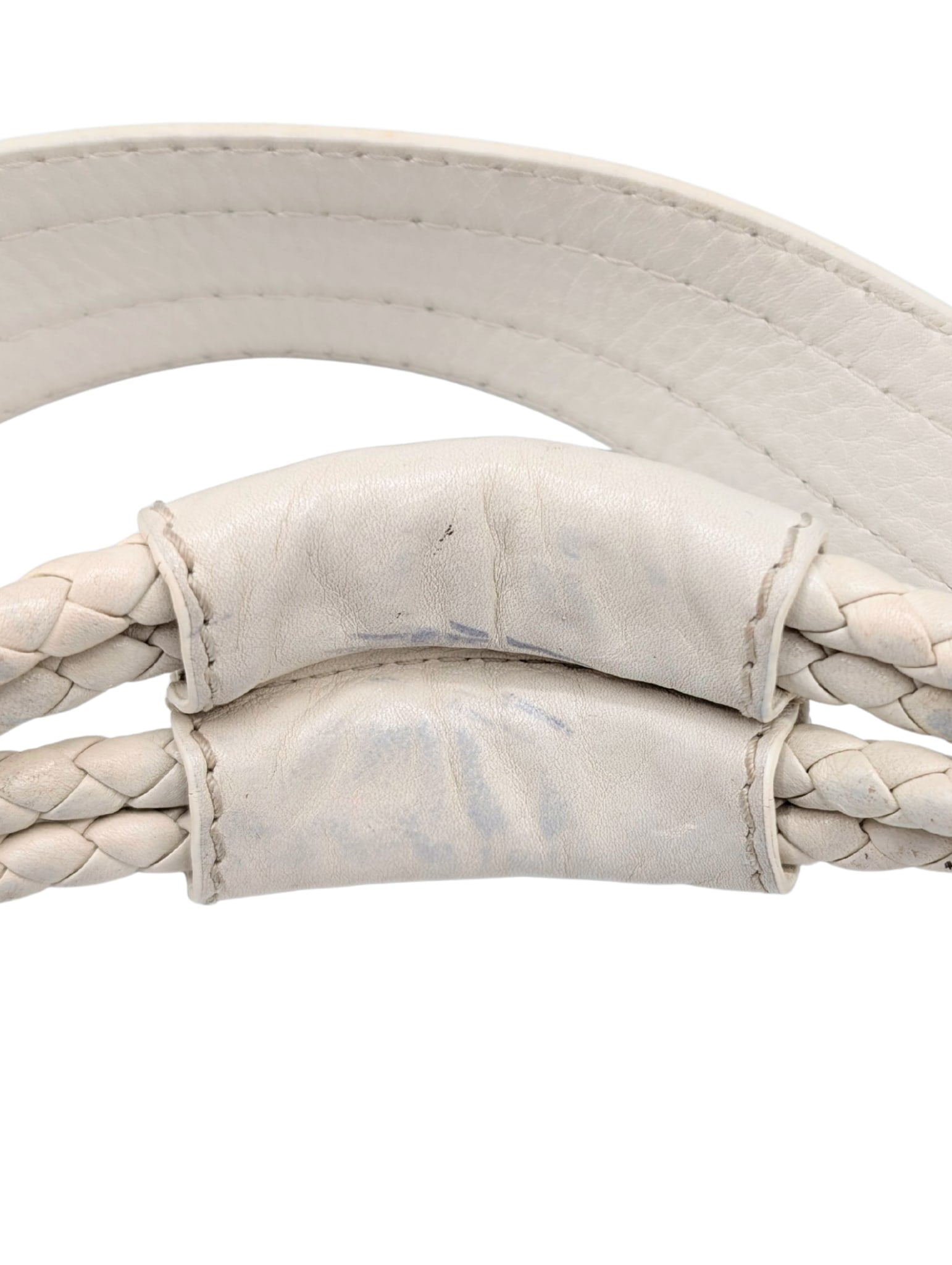 Gucci Spring 2010 Cream Leather Bamboo Braided Techno Horsebit Flap Shoulder Bag