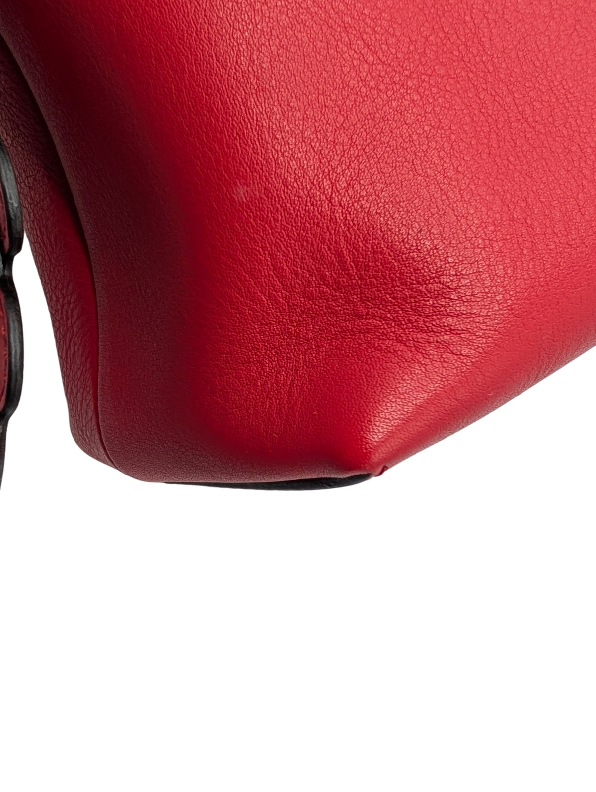 Fendi Red Leather Flowerland By The Way Shoulder Bag