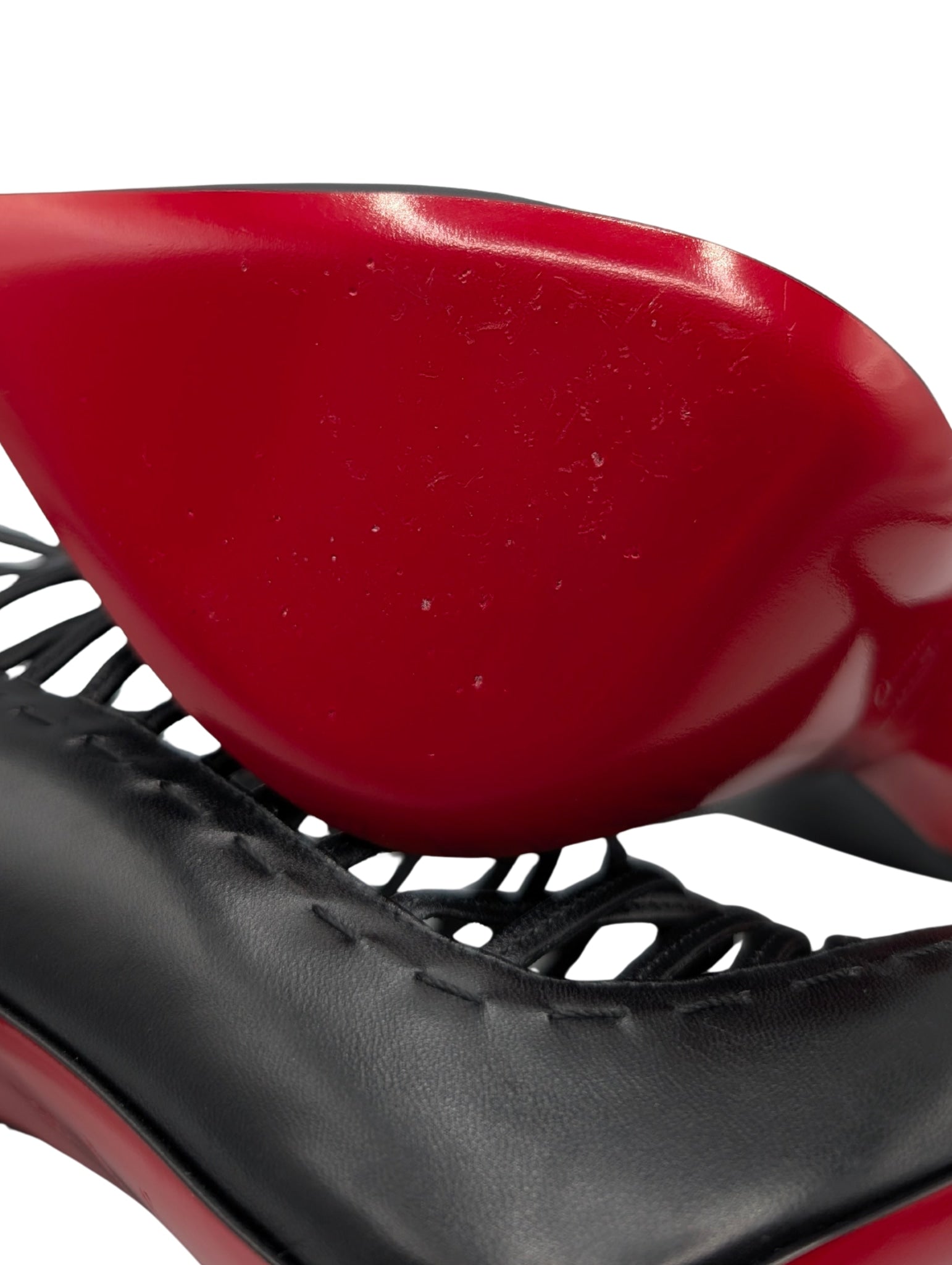 Christian Louboutin Black Leather Gortik Pumps Booties Size 38