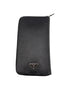 Prada Black Saffiano Travel Organizer Zip Wallet