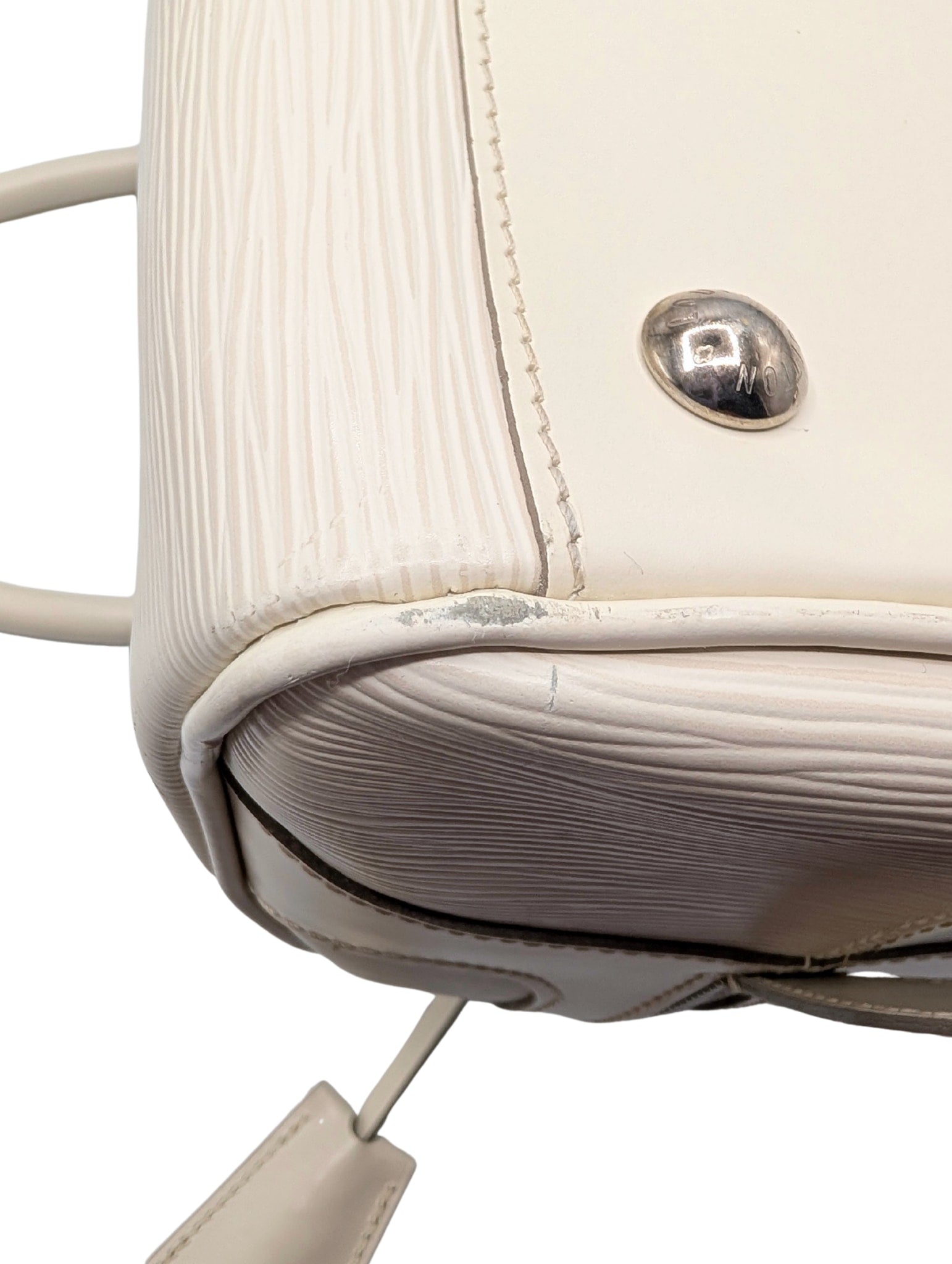 Louis Vuitton Cream Epi Leather Montaigne Bowler Handbag & Eugenie Wallet