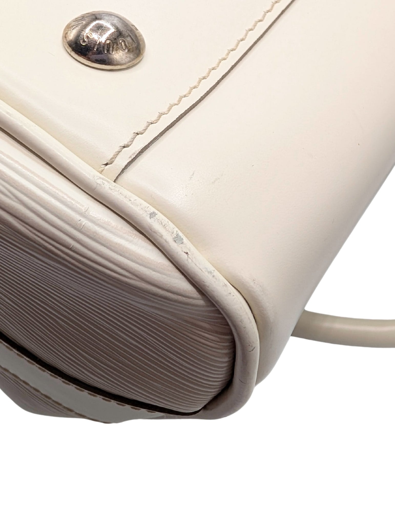 Louis Vuitton Cream Epi Leather Montaigne Bowler Handbag & Eugenie Wallet