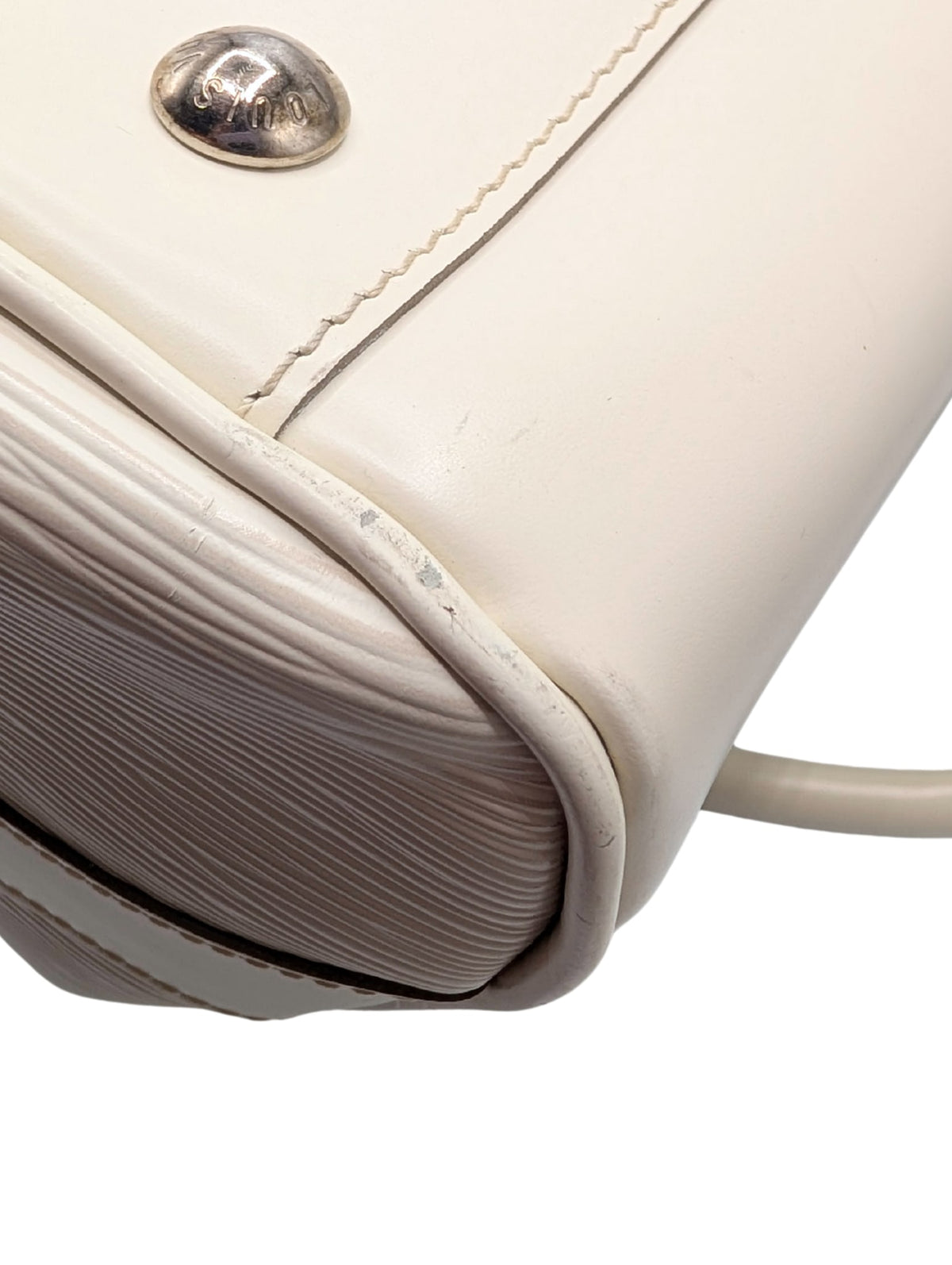 Louis Vuitton Cream Epi Leather Montaigne Bowler Handbag & Eugenie Wallet