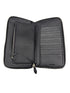 Prada Black Saffiano Travel Organizer Zip Wallet