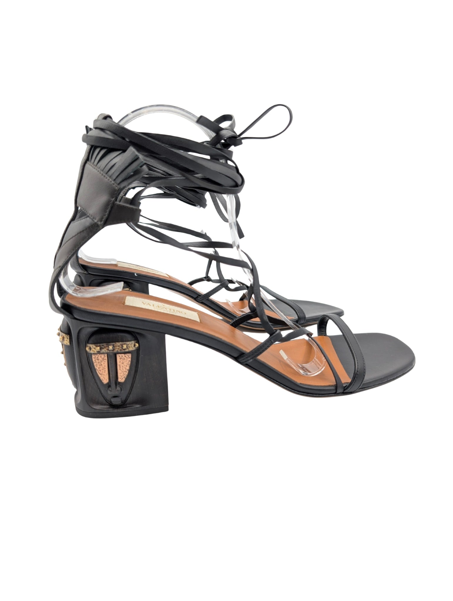Valentino Garavani Tribal Wrap Sandals Spring 2016 Runway Size 41