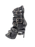 Giuseppe Zanotti Black Leather Coline Buckle Gladiator Heels 110 Size 38