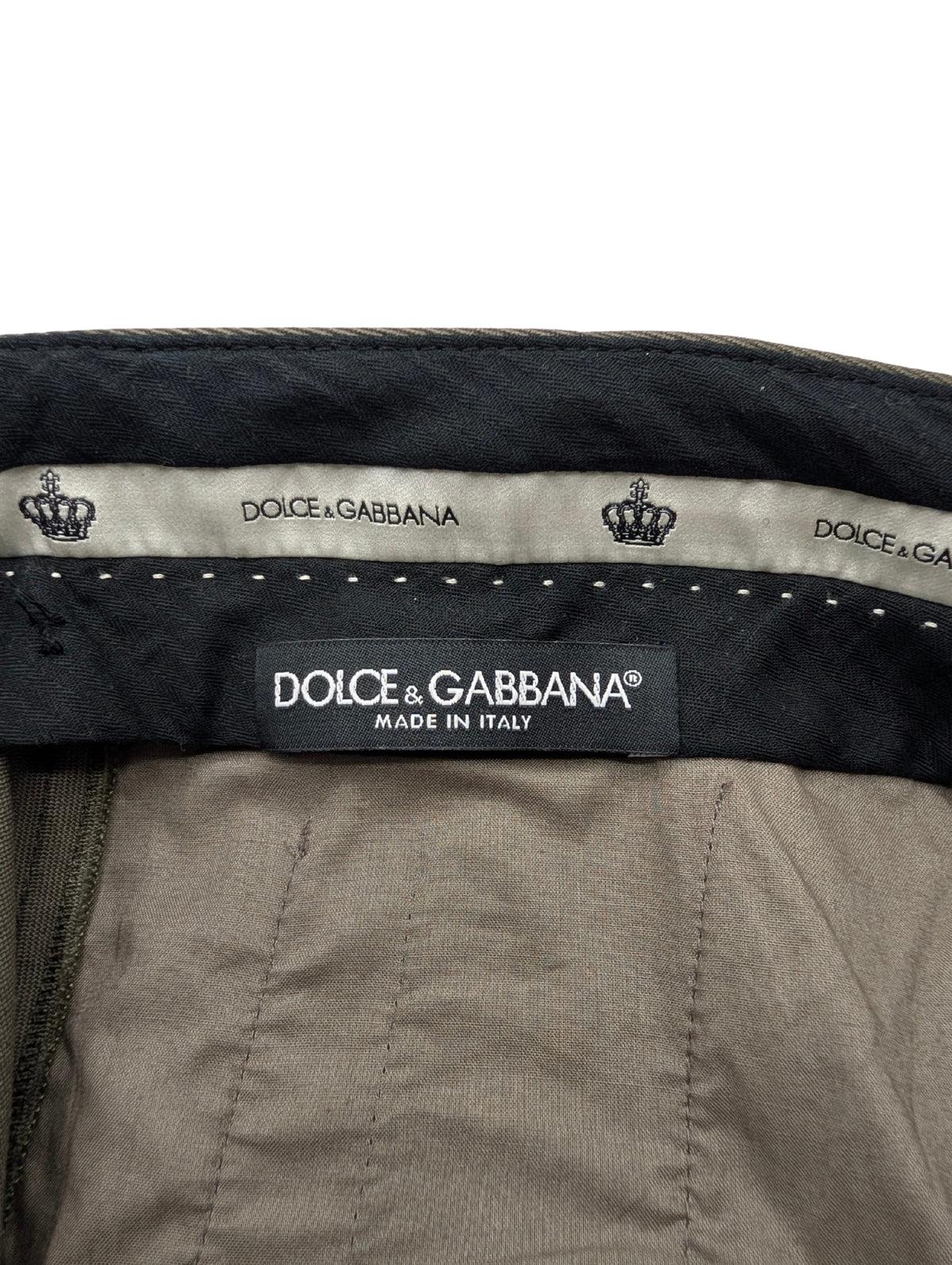Dolce & Gabbana Spring 2017 Olive Green Charm Chain Embellished Jodhpur Harem Pants Size 28