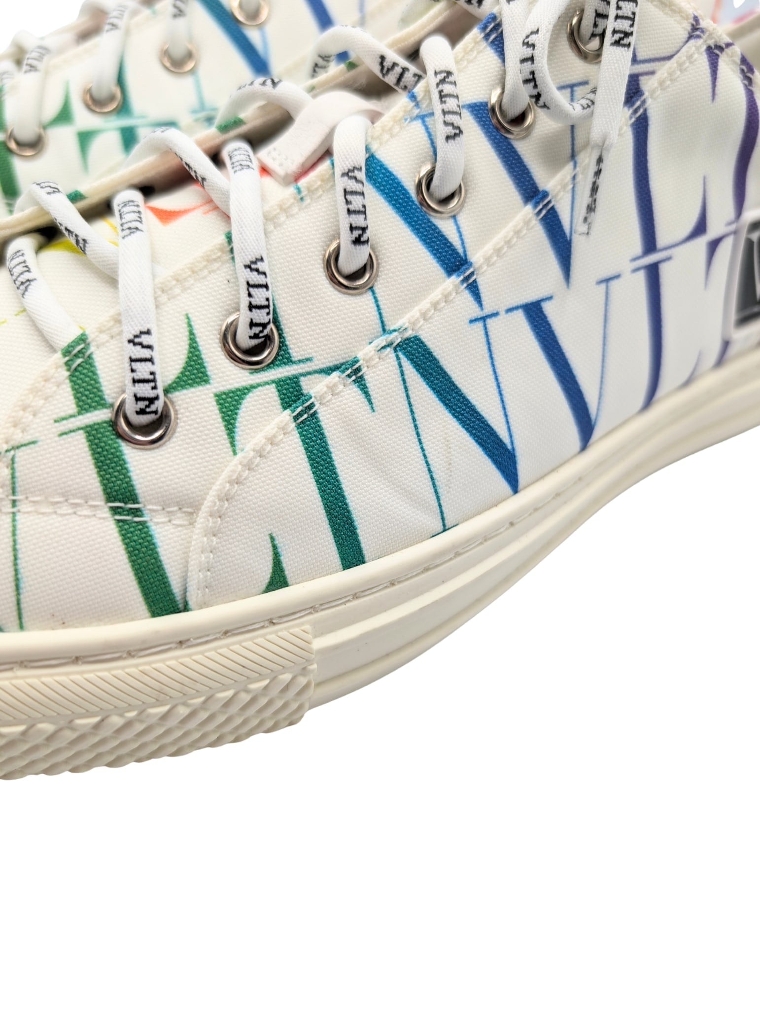 Valentino White Rainbow Giggies VLTN Sneakers Men Size 43