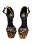 Saint Laurent Calf Hair Leopard Opyum YSL Sandal Heels Size 38.5
