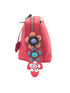 Fendi Red Leather Flowerland By The Way Shoulder Bag