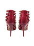 Valentino Garavani Alcove Red Leather Studded Strappy Ankle Booties Size 39