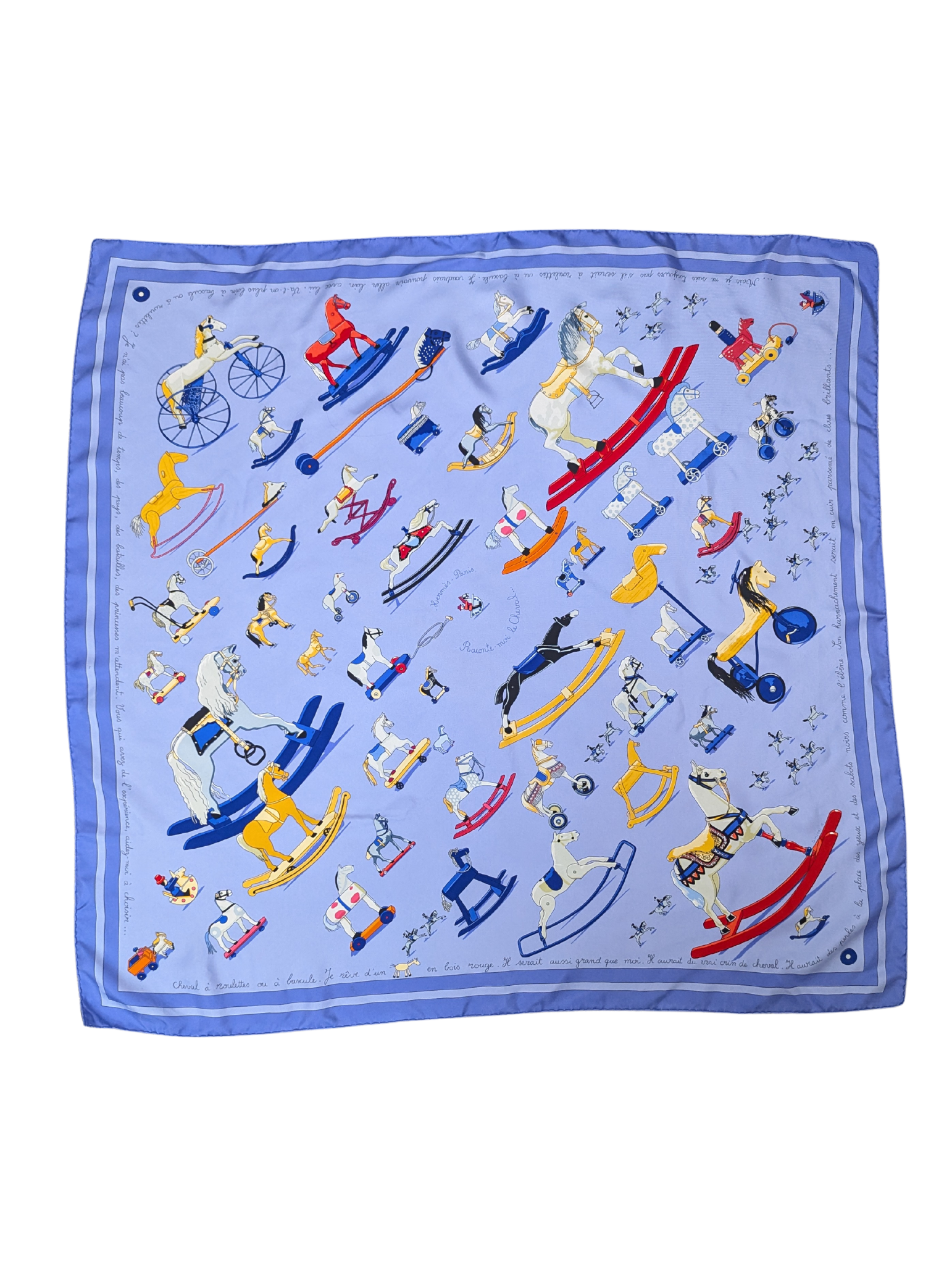 Hermès Raconte-Moi le Cheval Silk Scarf 90cm