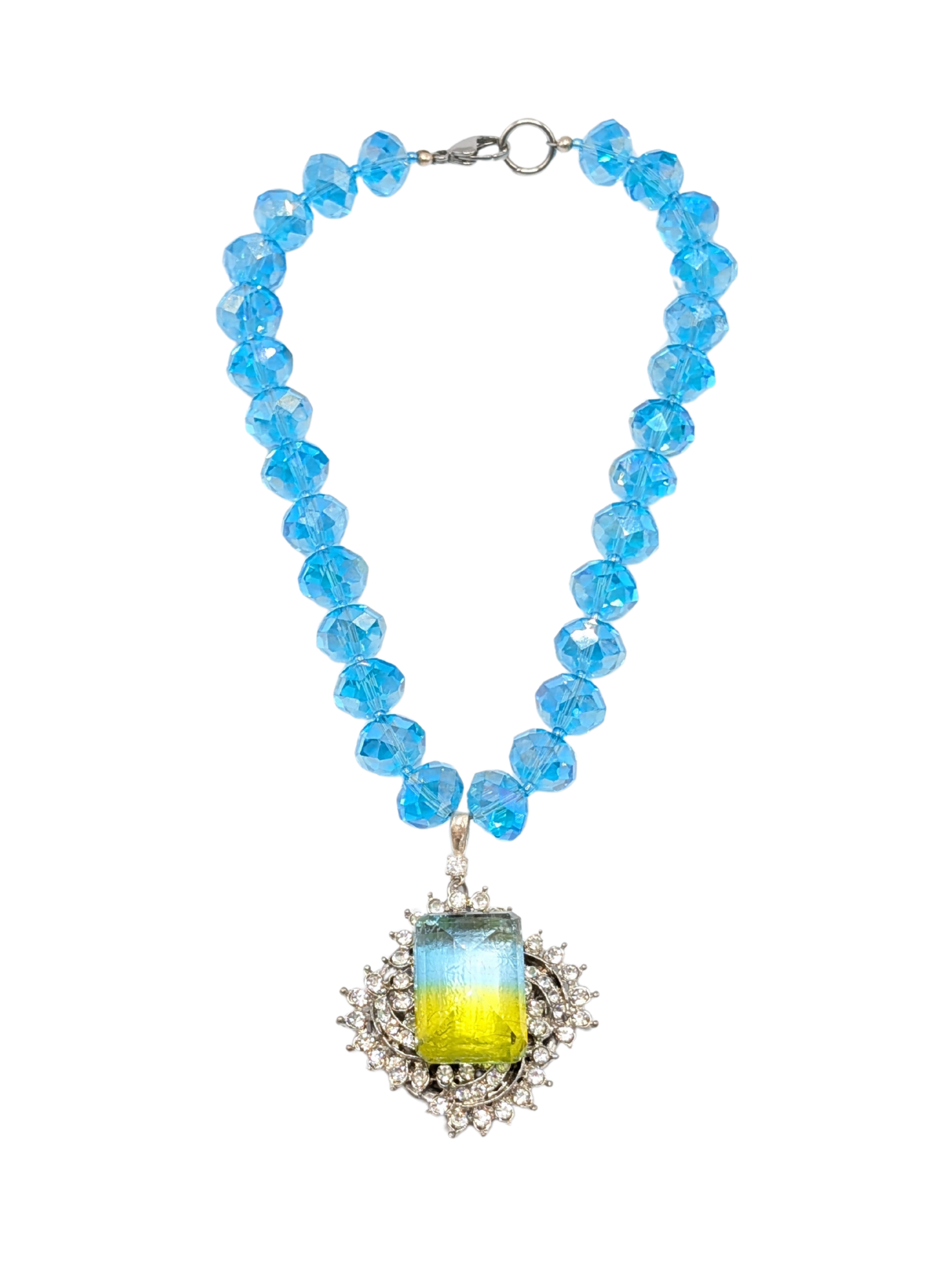 RockStar in Rome Turquoise Chandelier Brooch Pendant Necklace