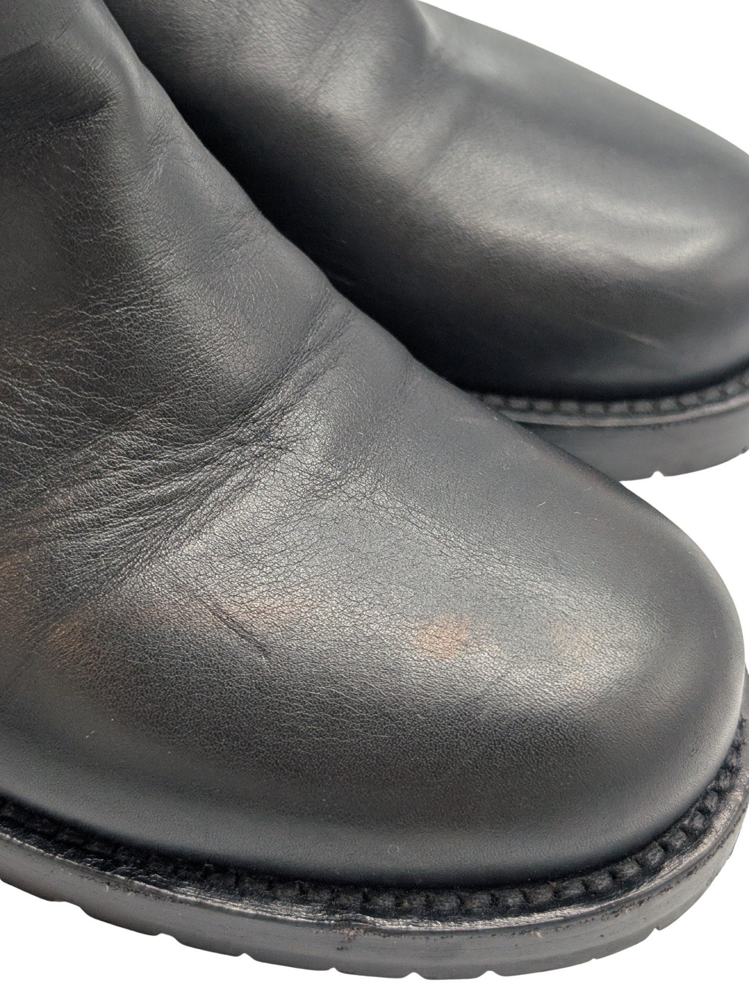 Valentino Garavani Black Leather Rockstud Combat Boots Size 37