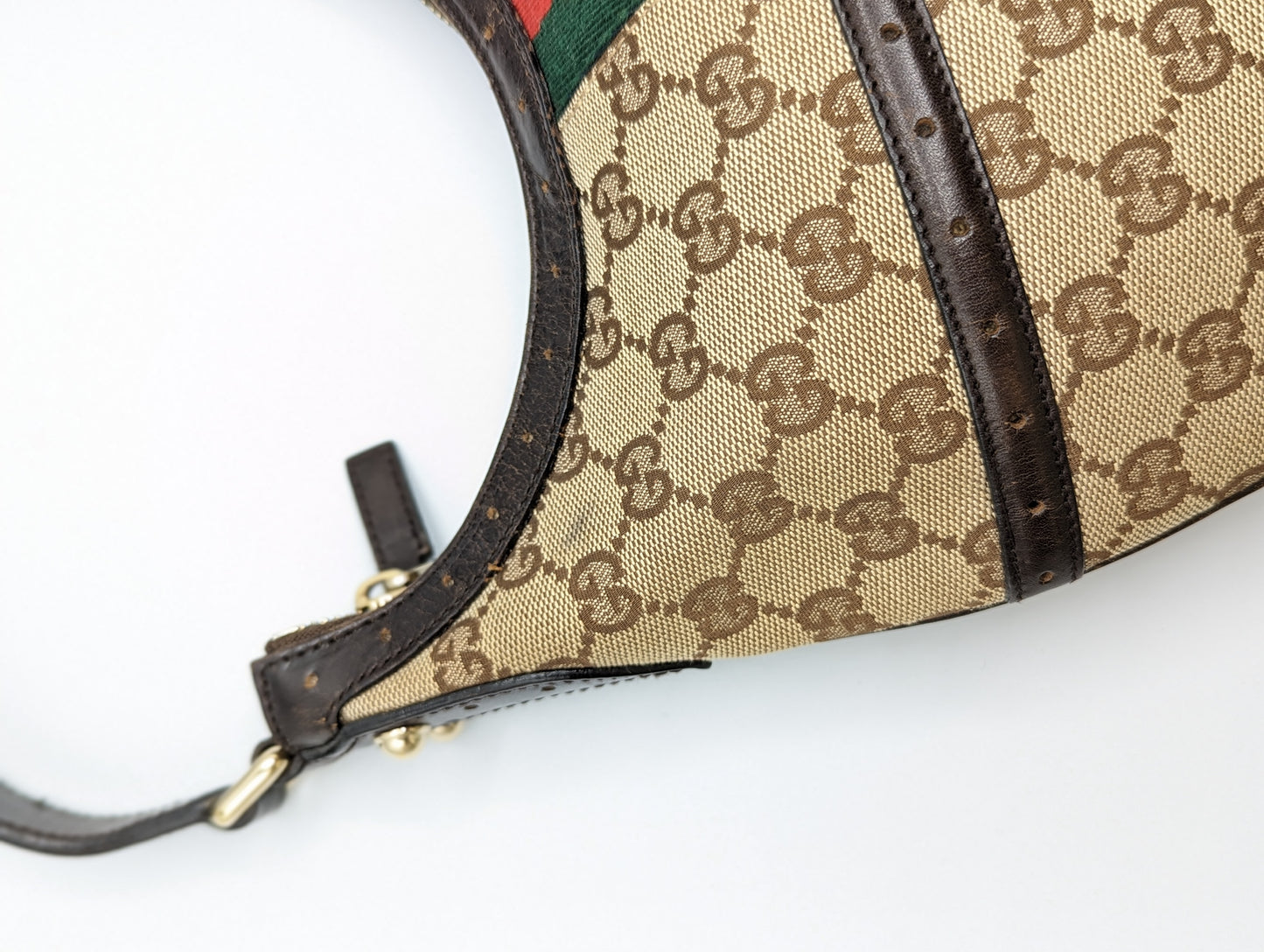 Gucci Monogram Web Reins Small Hobo