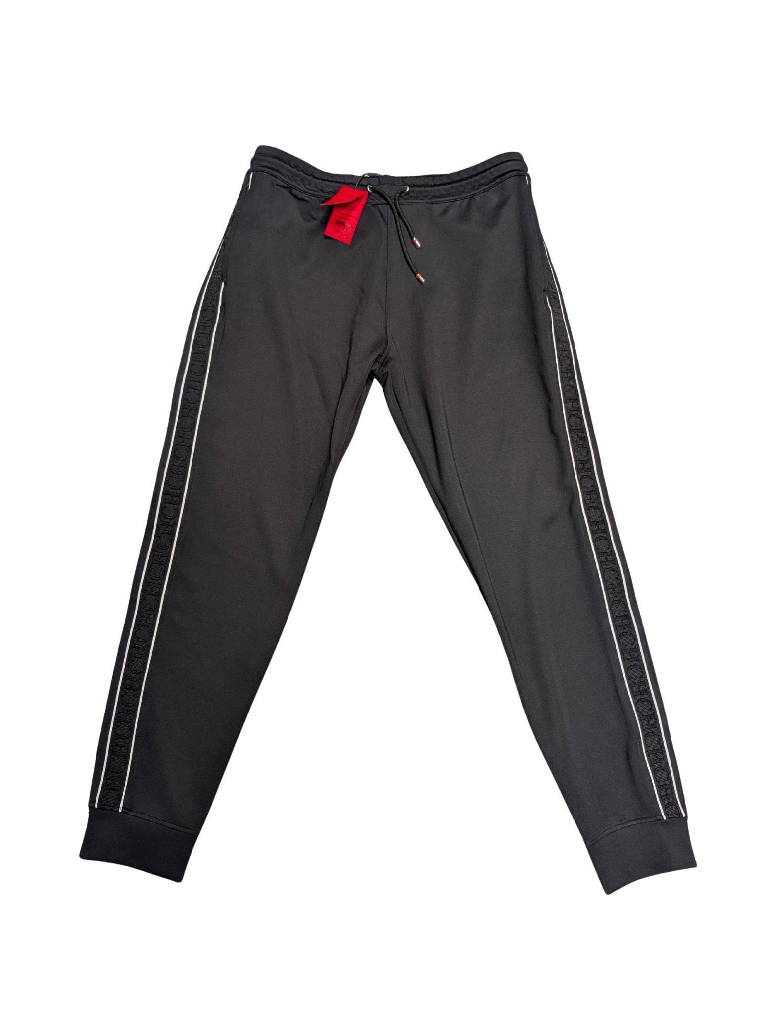 NWT Carolina Herrera CH Black Tracksuit Jacket Jogger Pant Set Men's Medium