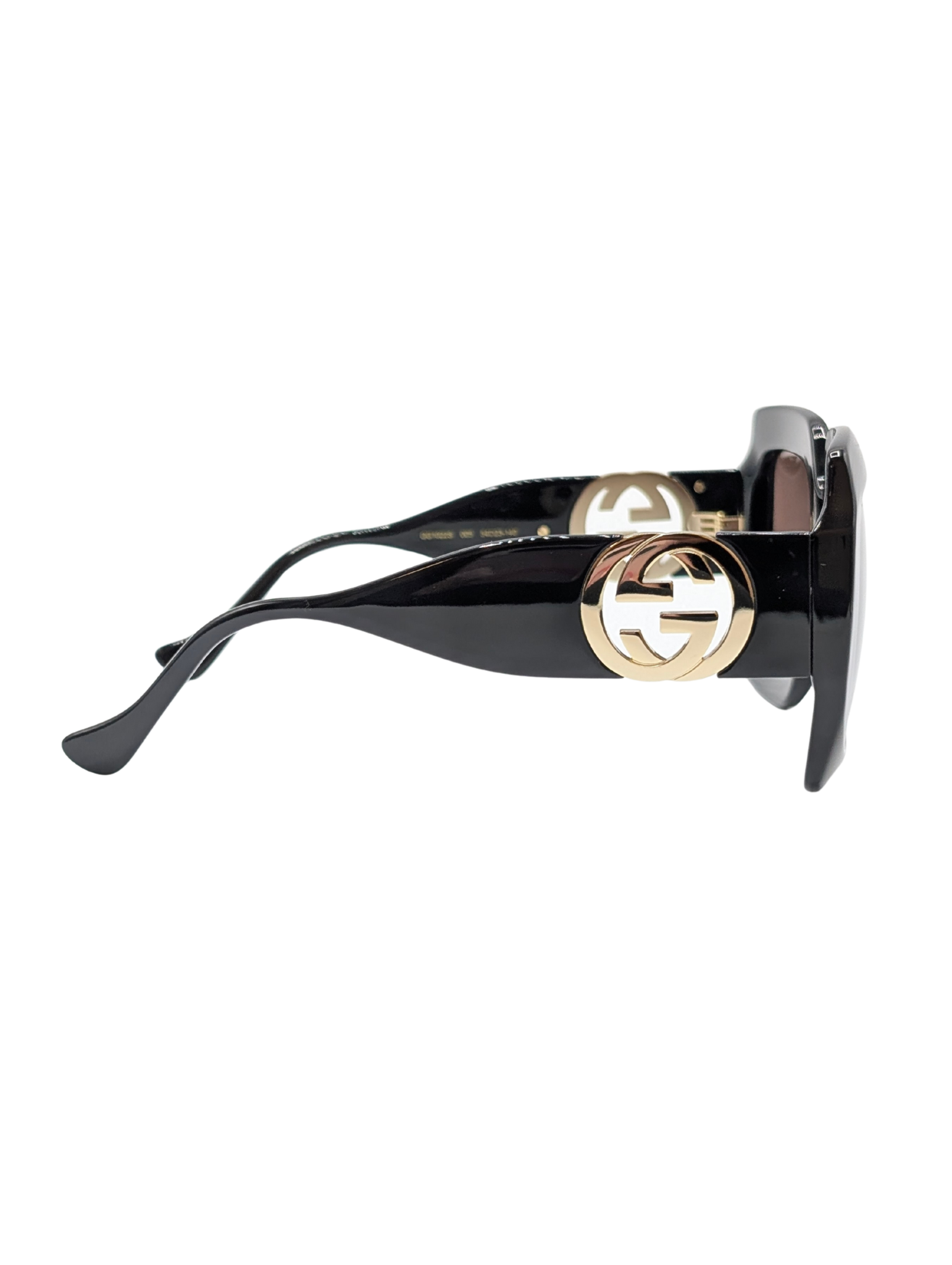 Gucci Brown Interlocking GG Square Frame Chain Sunglasses GG1022S