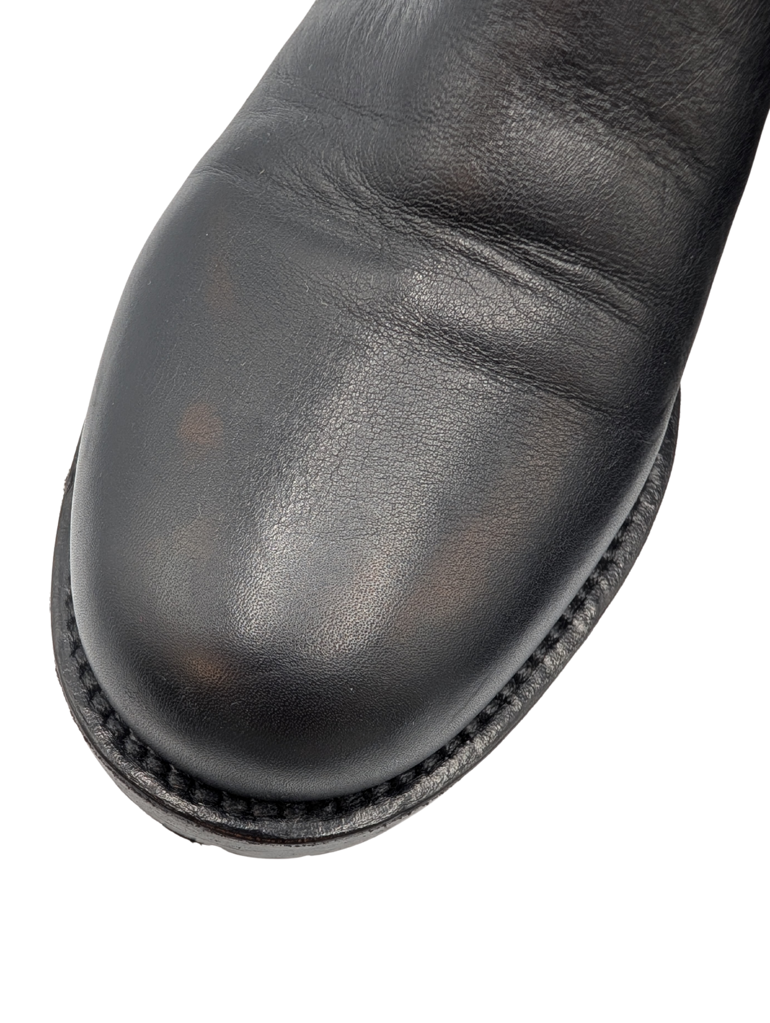 Valentino Garavani Black Leather Rockstud Combat Boots Size 37