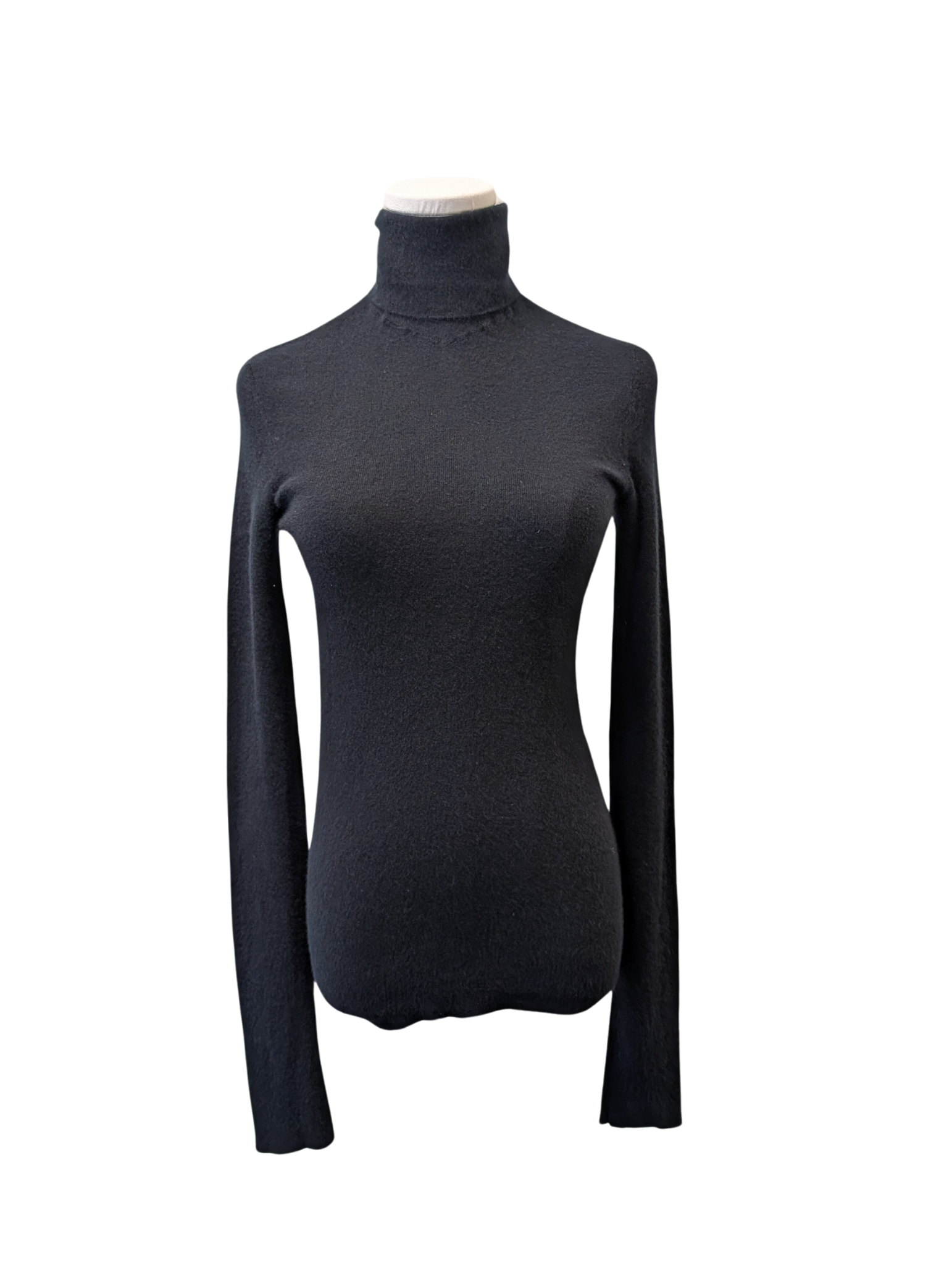 Hermès Black Cashmere Turtleneck Size 40