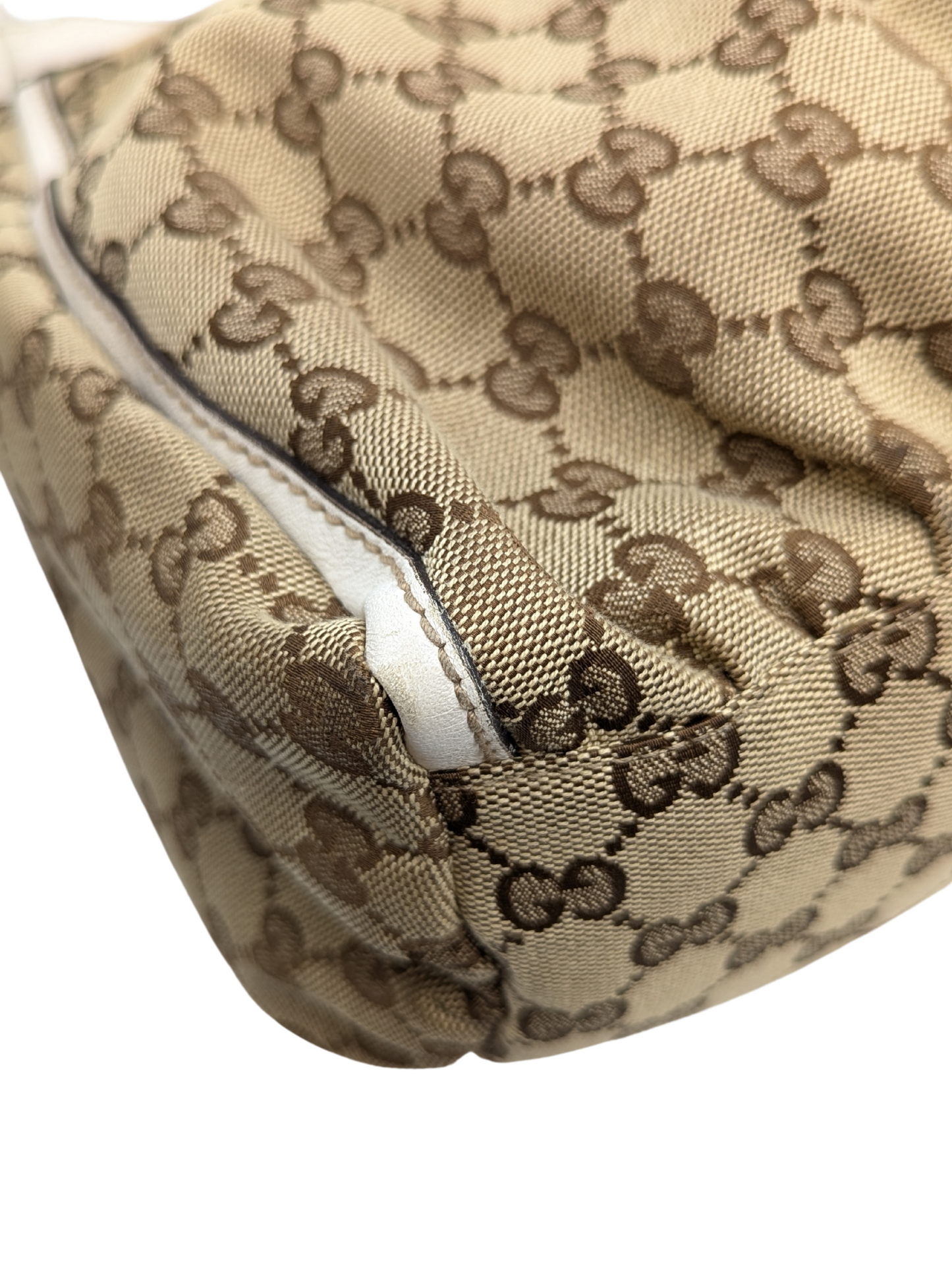 Gucci Beige White Abbey D-Ring Large Shoulder Bag