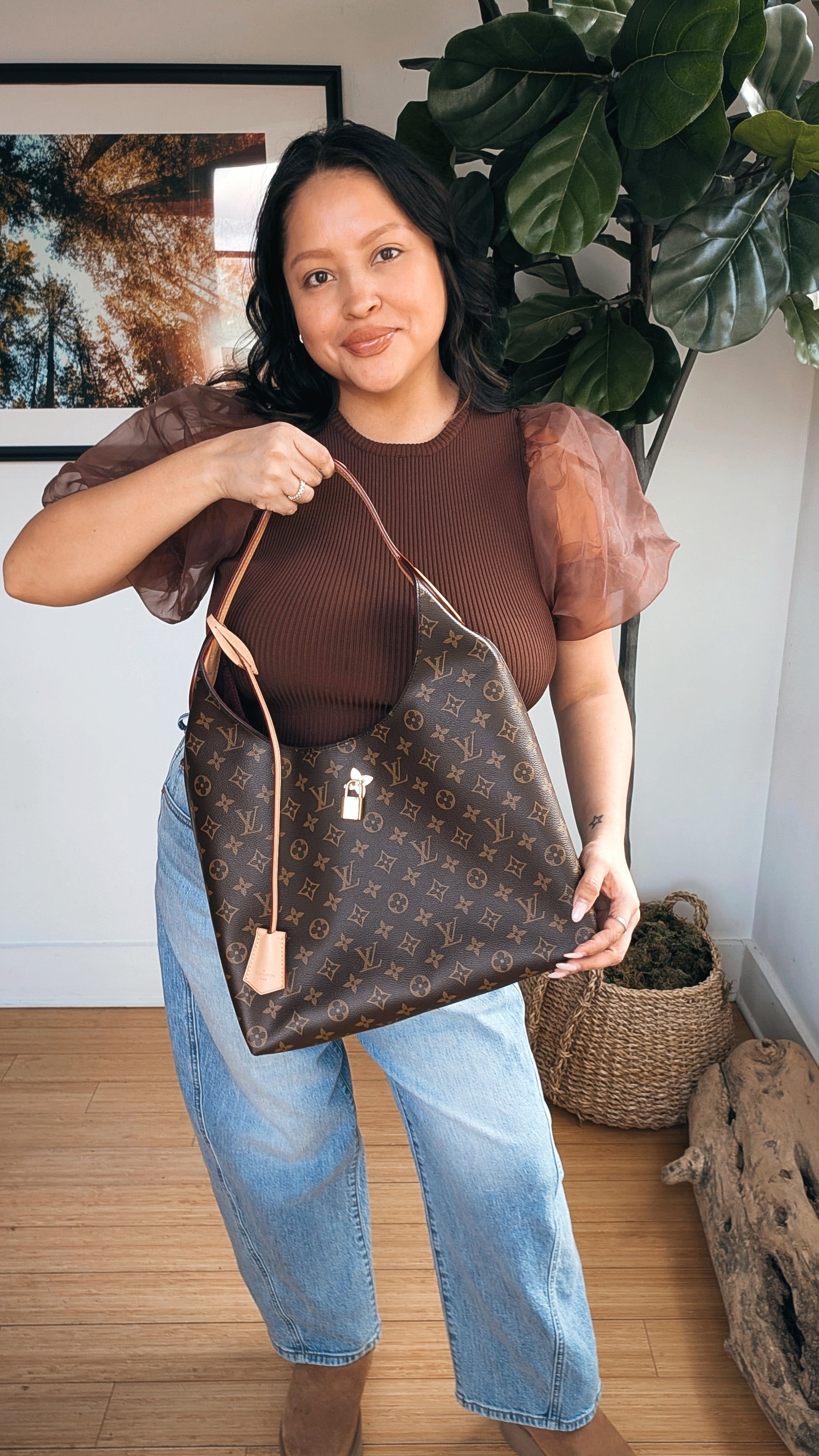 Louis Vuitton Monogram Flower Hobo Bag
