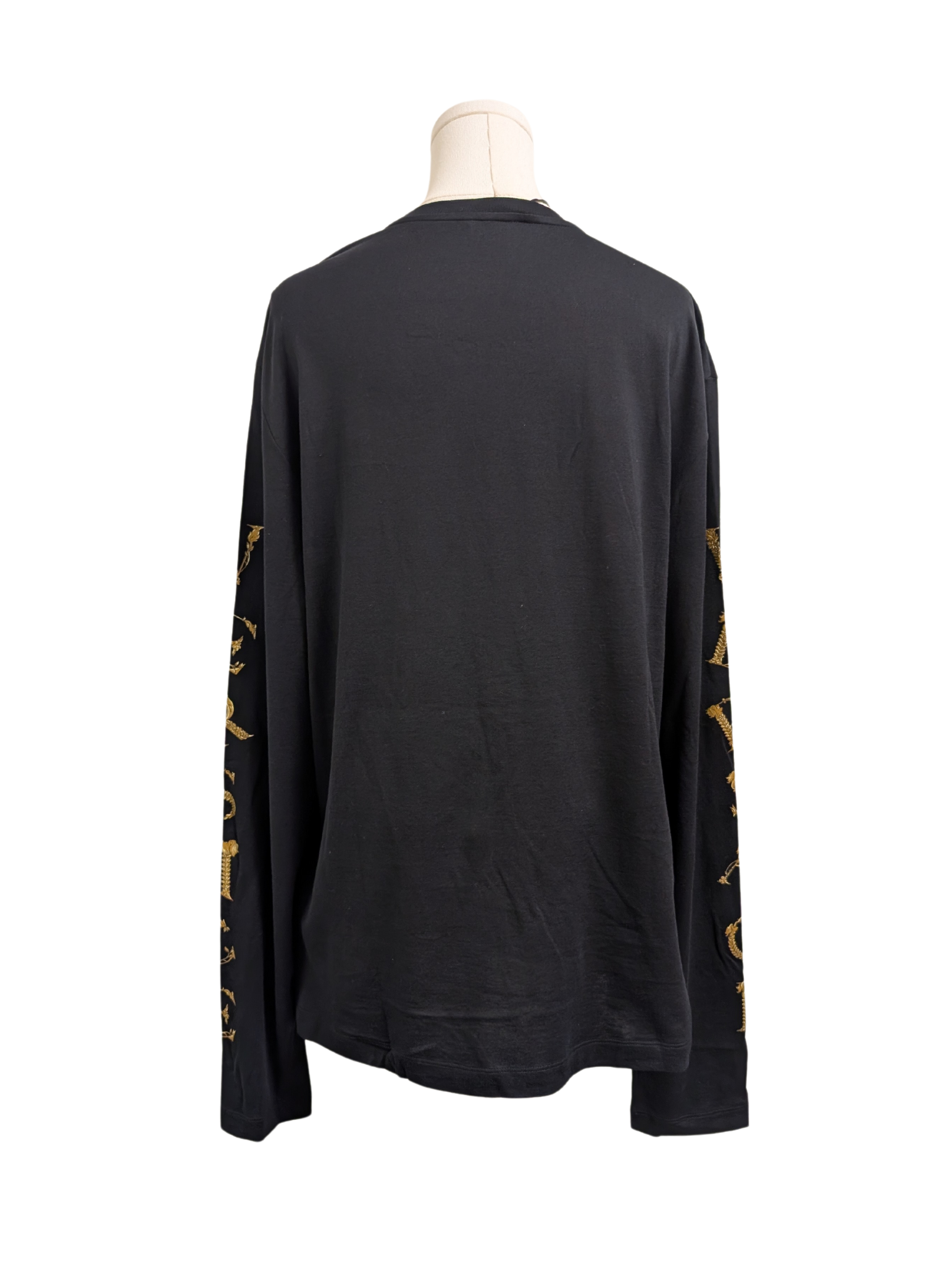 NWT Versace Black Long sleeve Taylor Fit Embellished Shirt Size XL