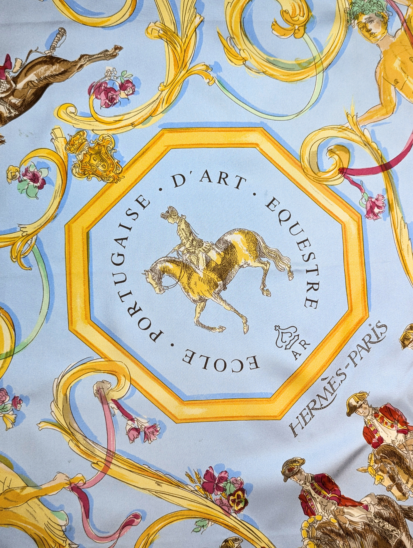 Hermès Ecole Portugaise D'Art Equestre Silk Scarf 90cm