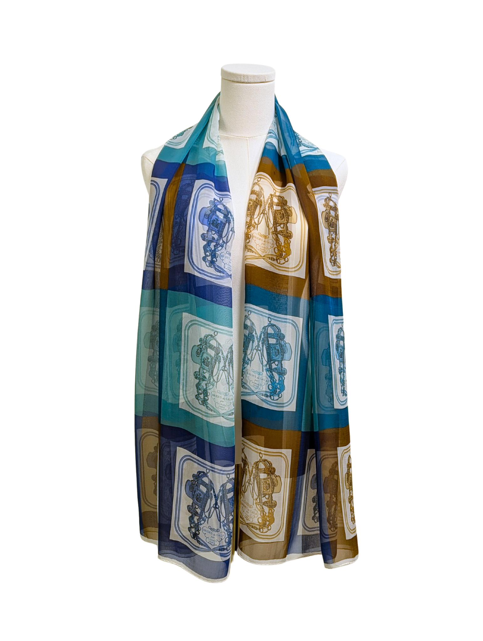 Hermès Mini Brides de Gala Mousseline Stole Scarf