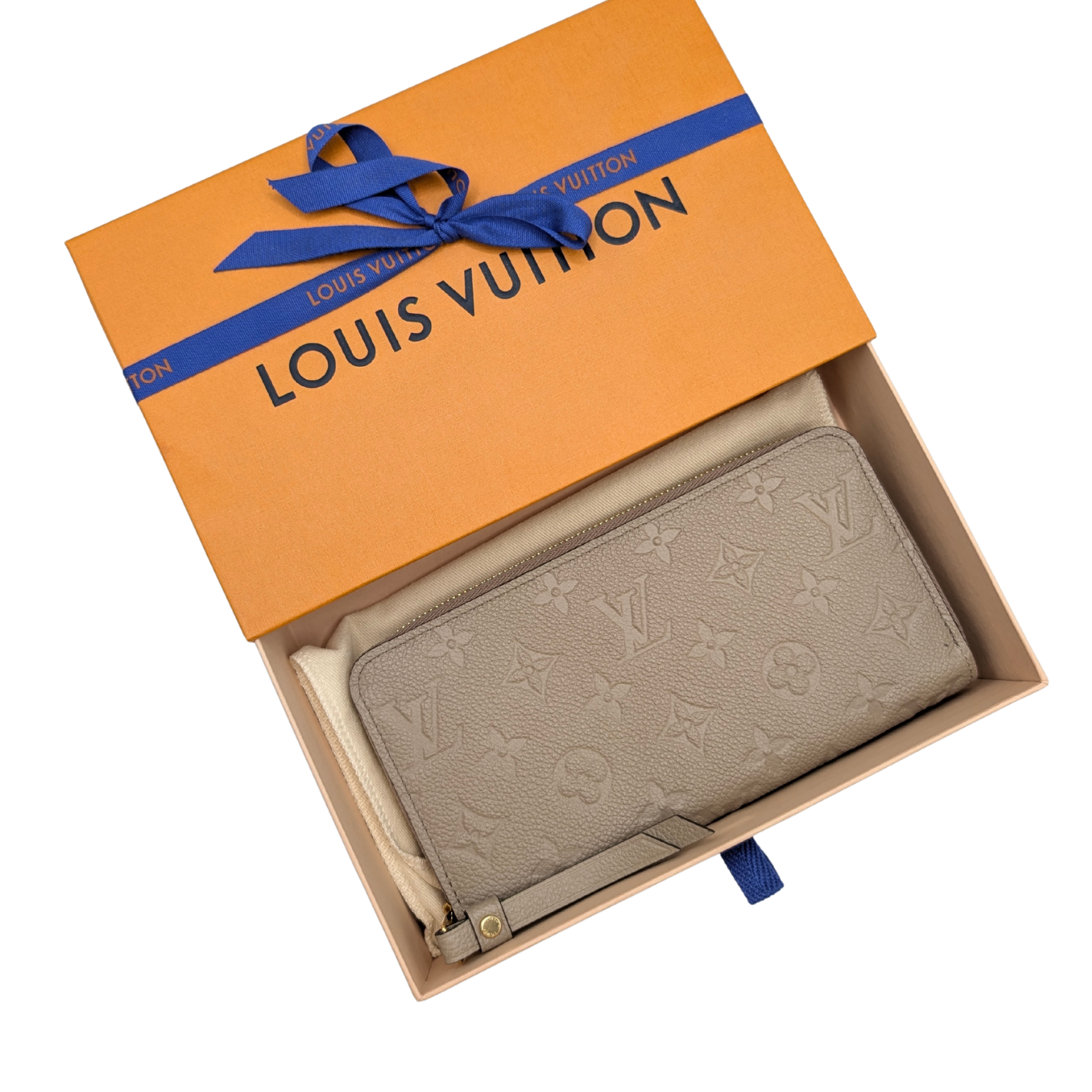 Louis Vuitton Turtledove Empreinte Leathet Zippy Wallet