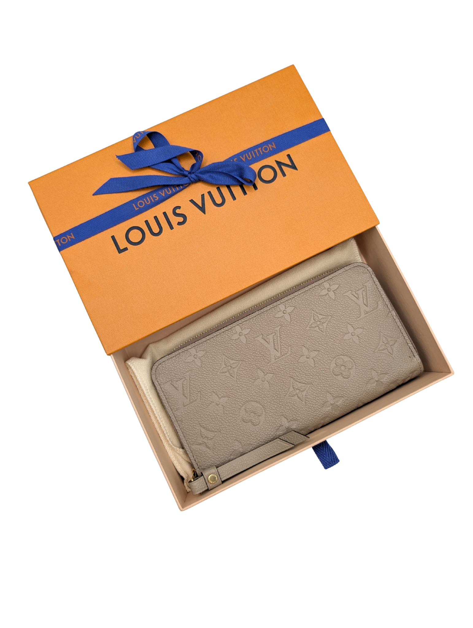 Louis Vuitton Turtledove Empreinte Leathet Zippy Wallet