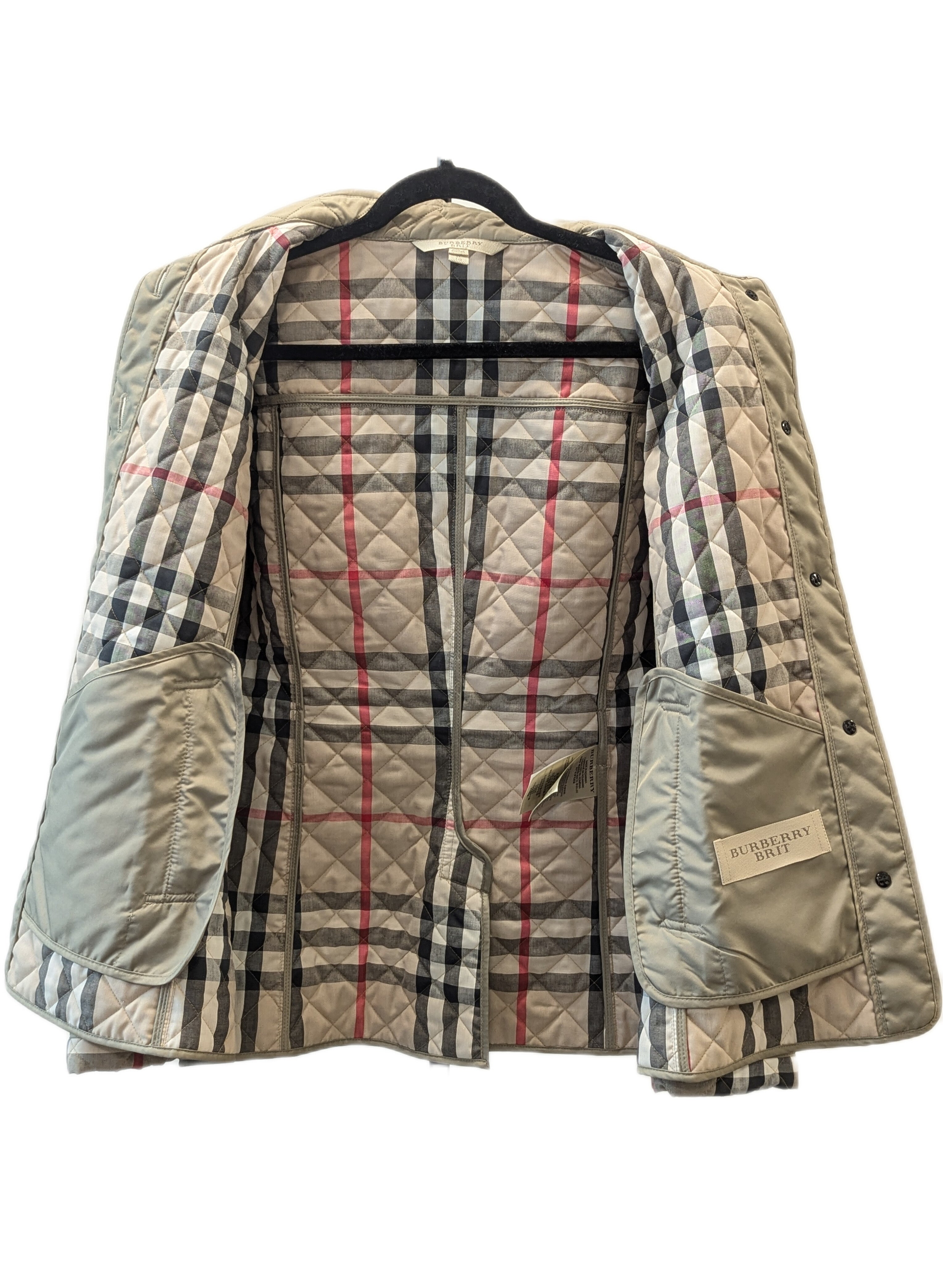 Burberry Beige Quilted Jacket Size XL