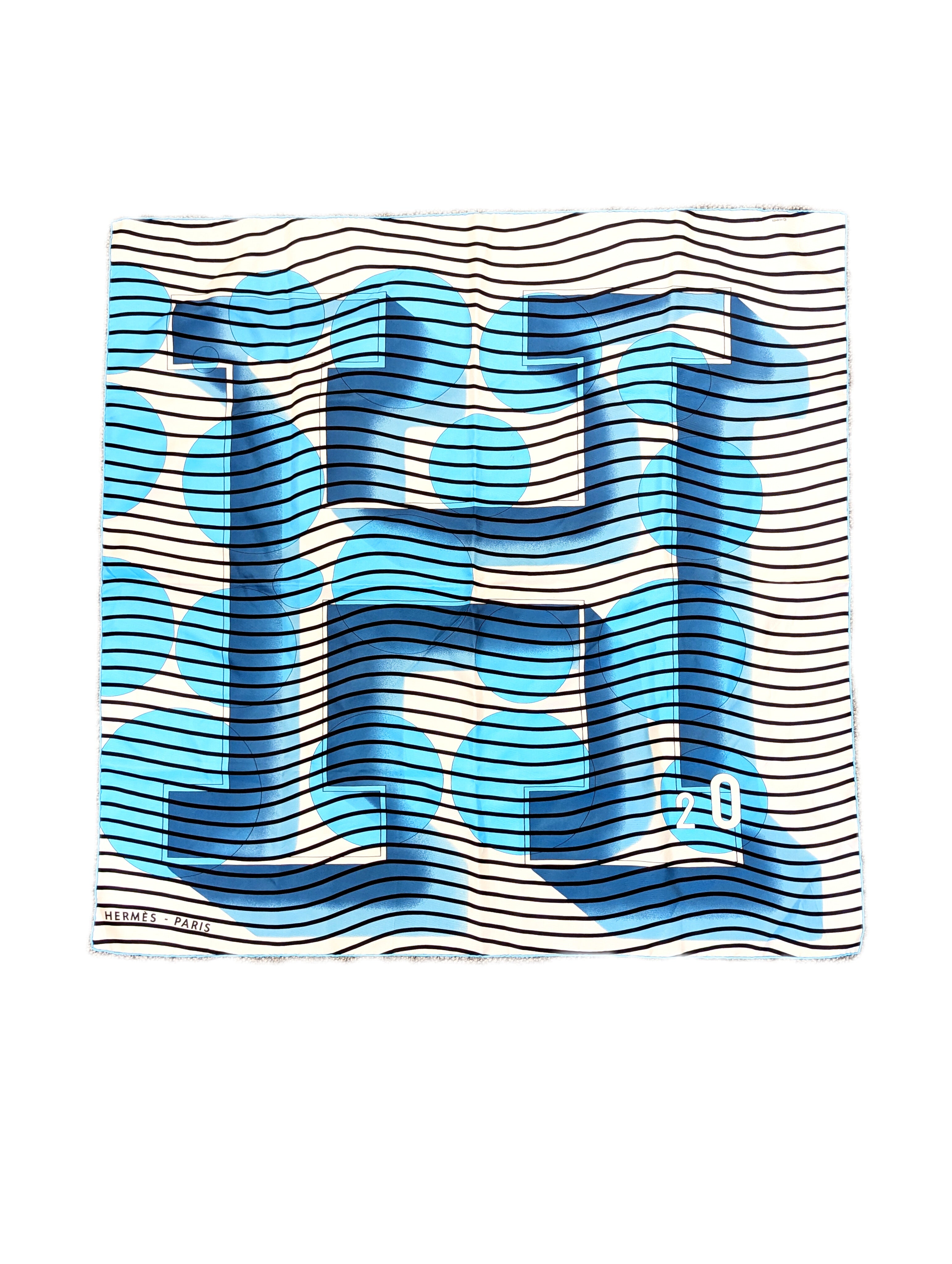 Hermès H2O 2005 Bali Barret Silk Scarf 90cm