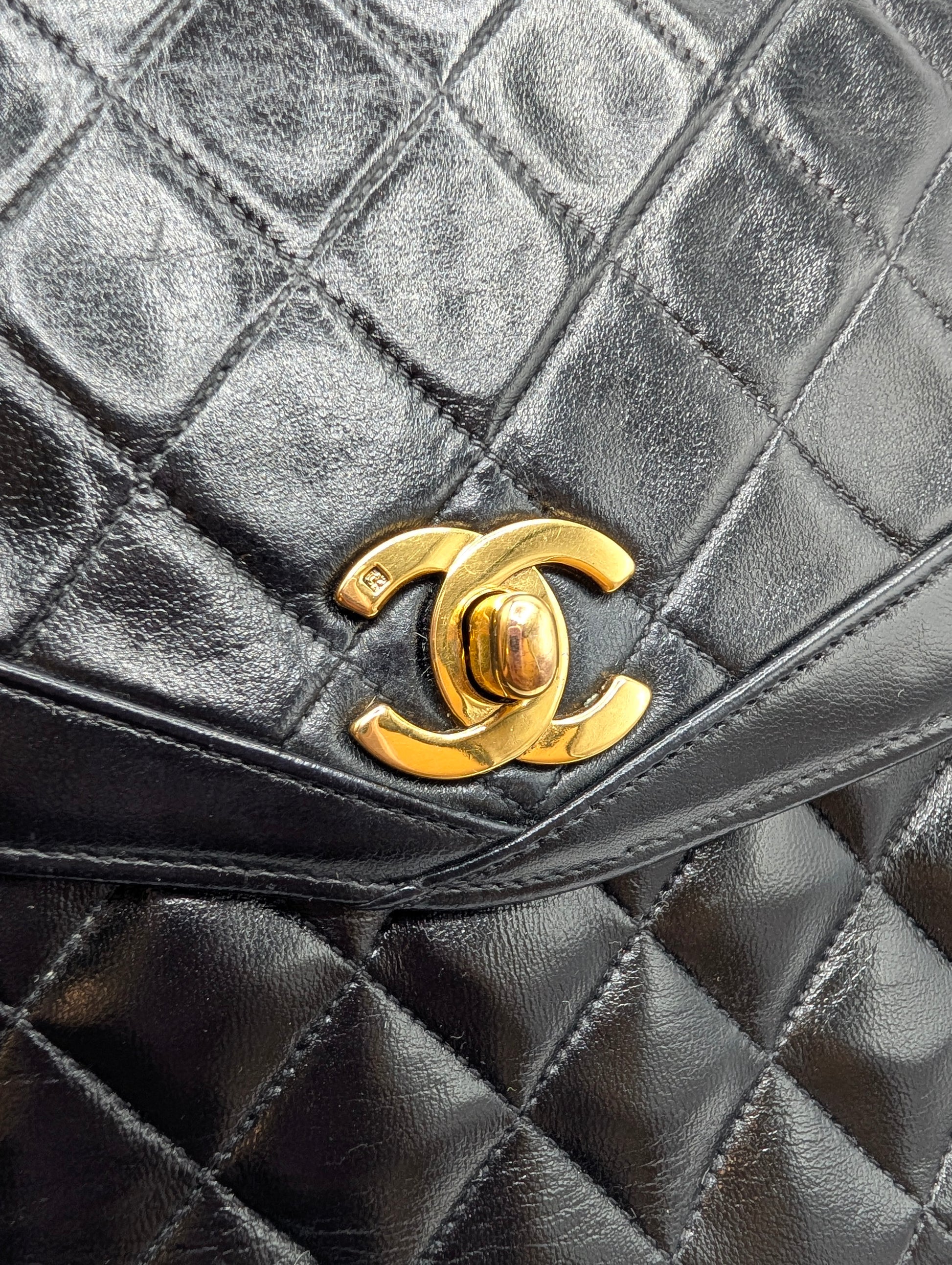 Chanel Black Quilted CC Flap Chain Shoulder Bag