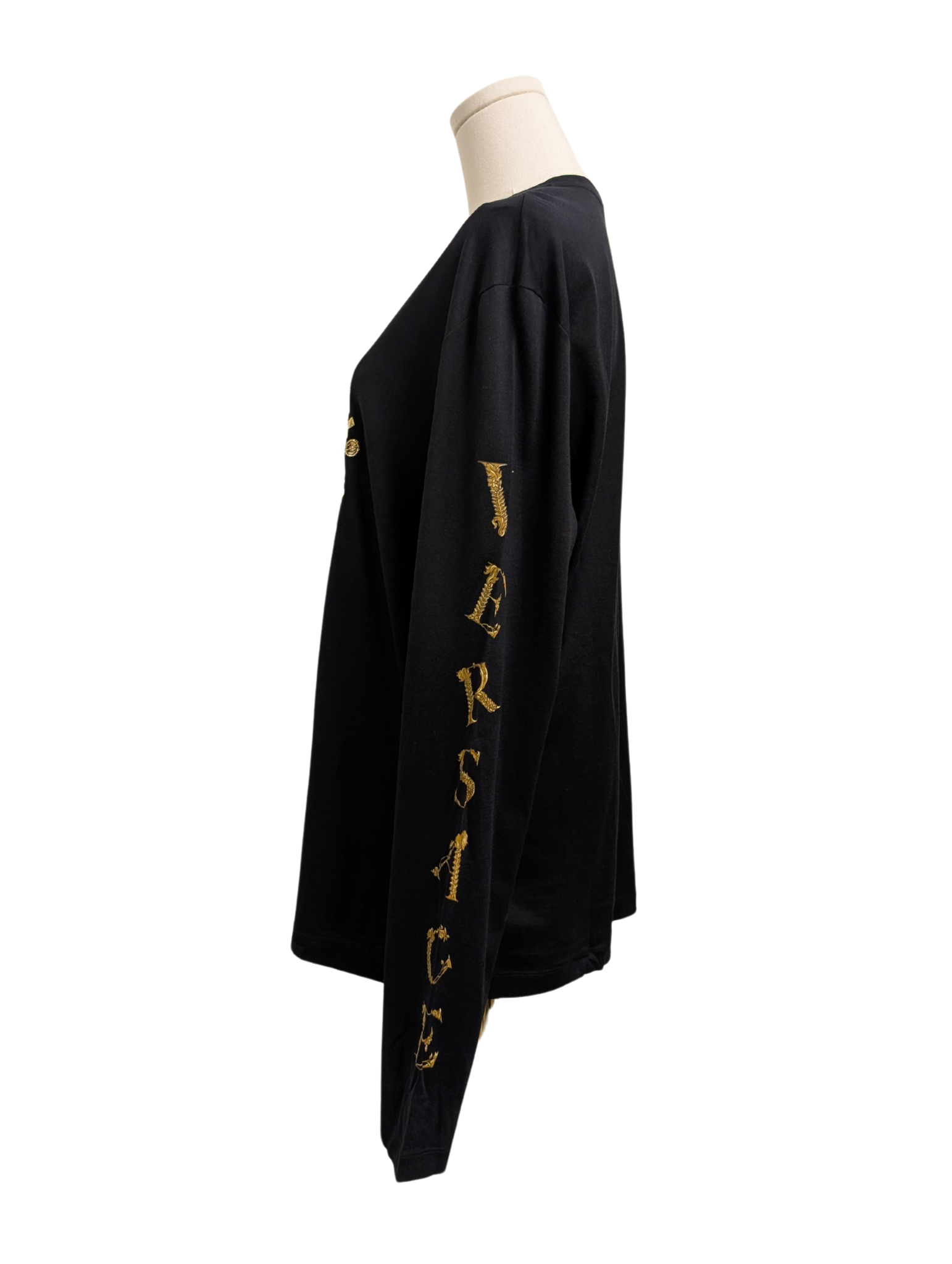 NWT Versace Black Long sleeve Taylor Fit Embellished Shirt Size XL