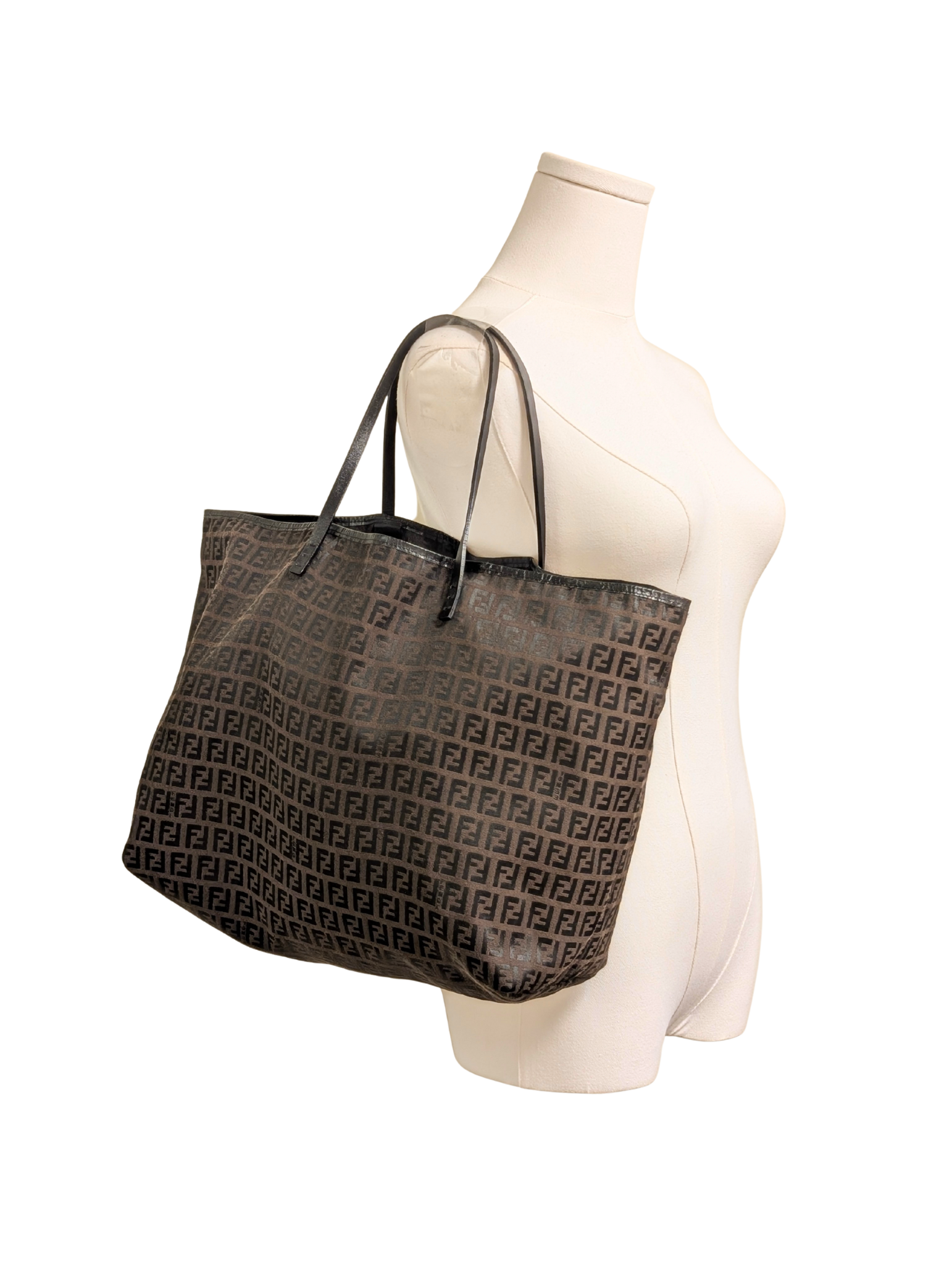 Fendi Brown/Black FF Zucchino Tote