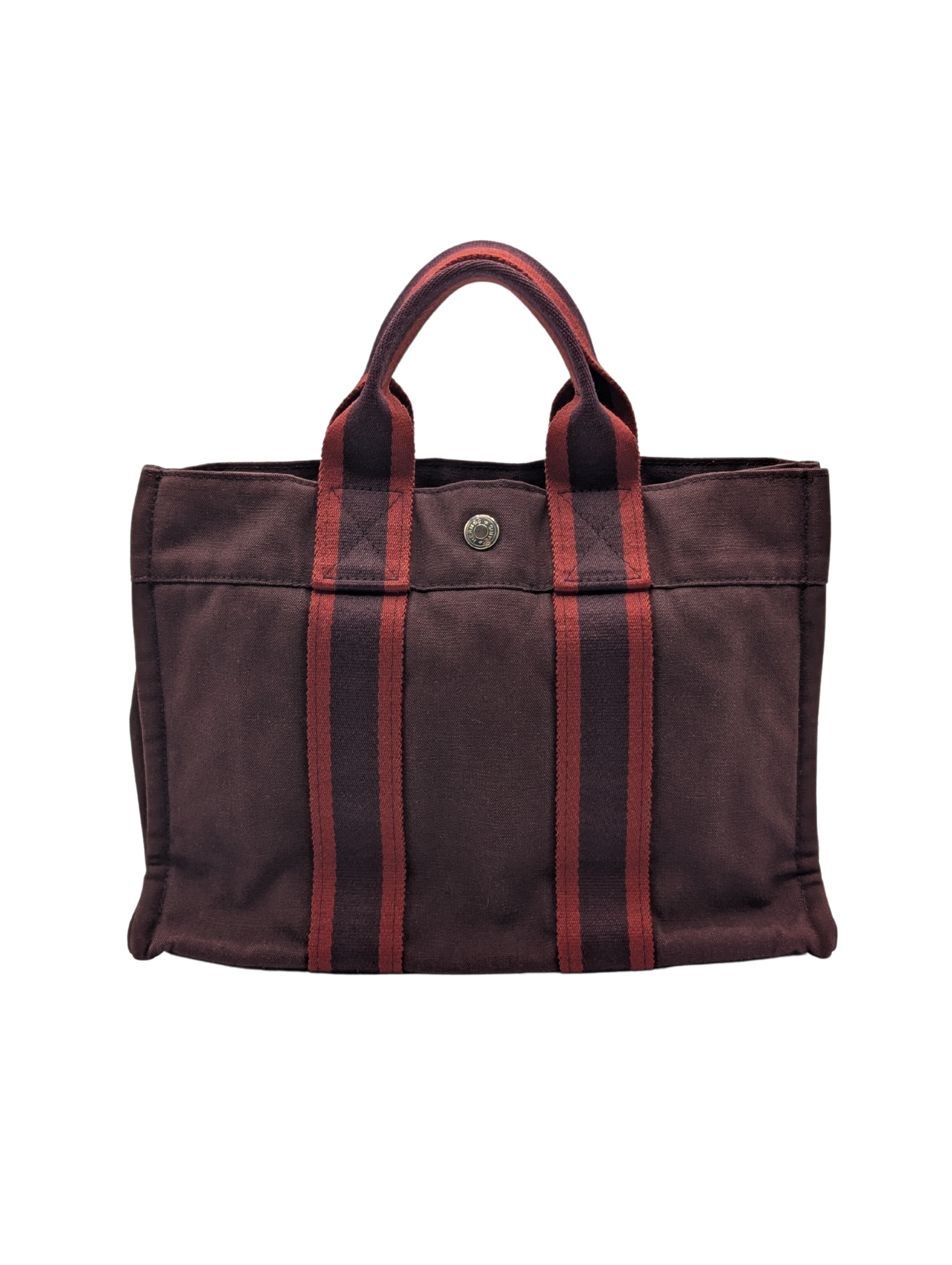 Hermès Canvas Bordeaux Fourre Tout PM Tote