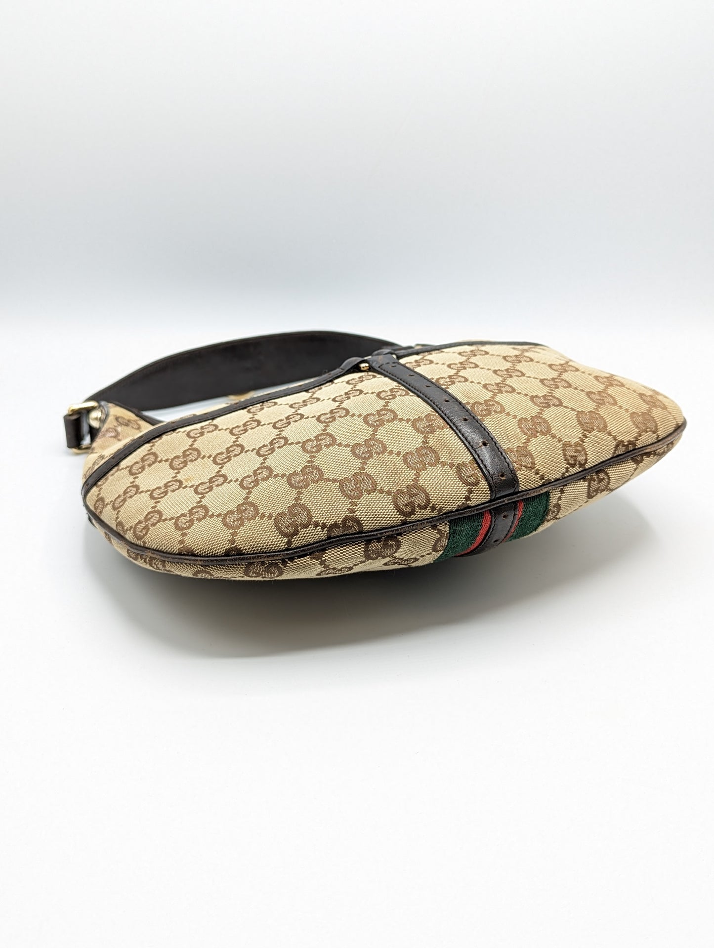 Gucci Monogram Web Reins Small Hobo