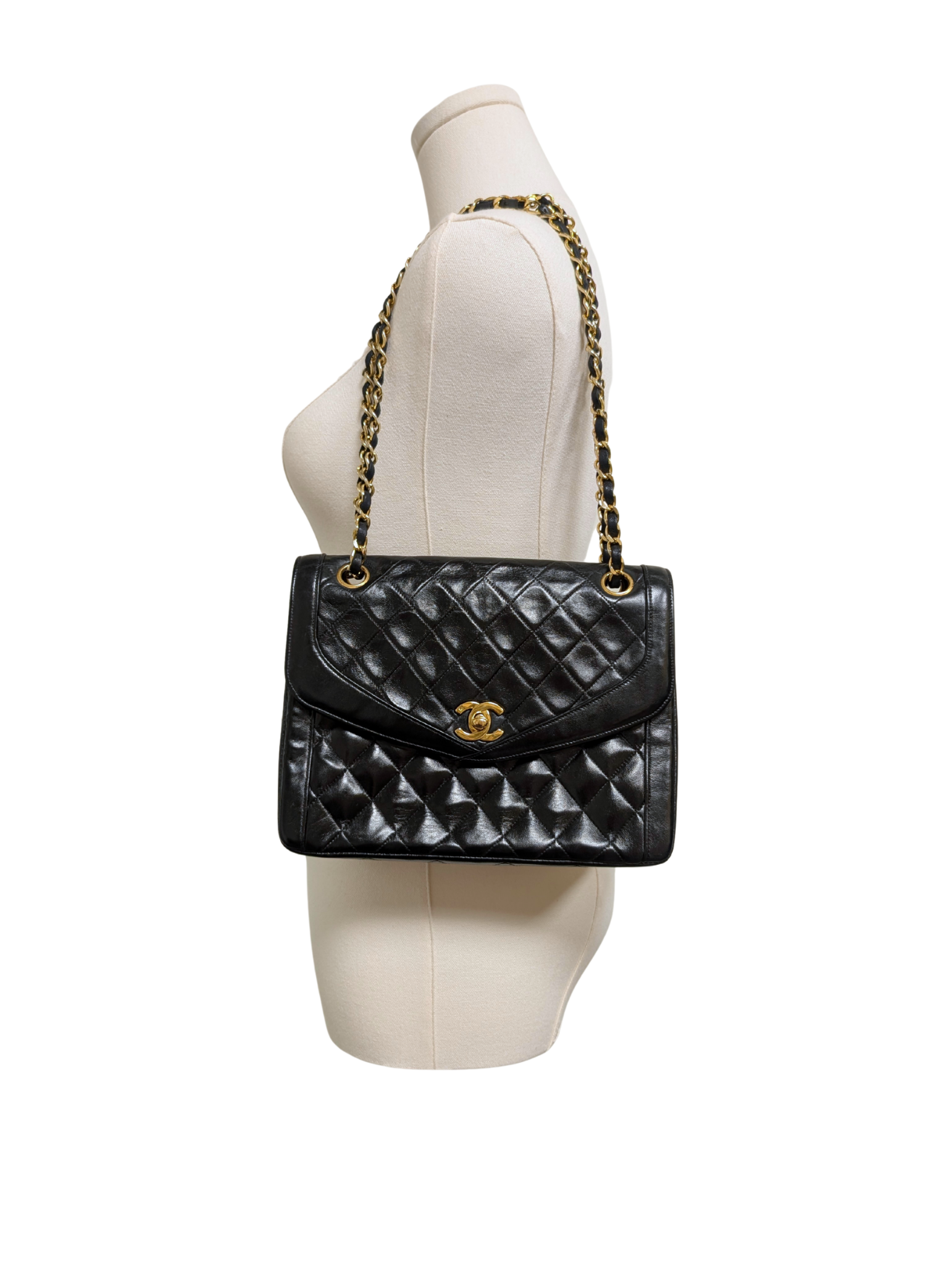 Chanel Black Quilted CC Flap Chain Shoulder Bag