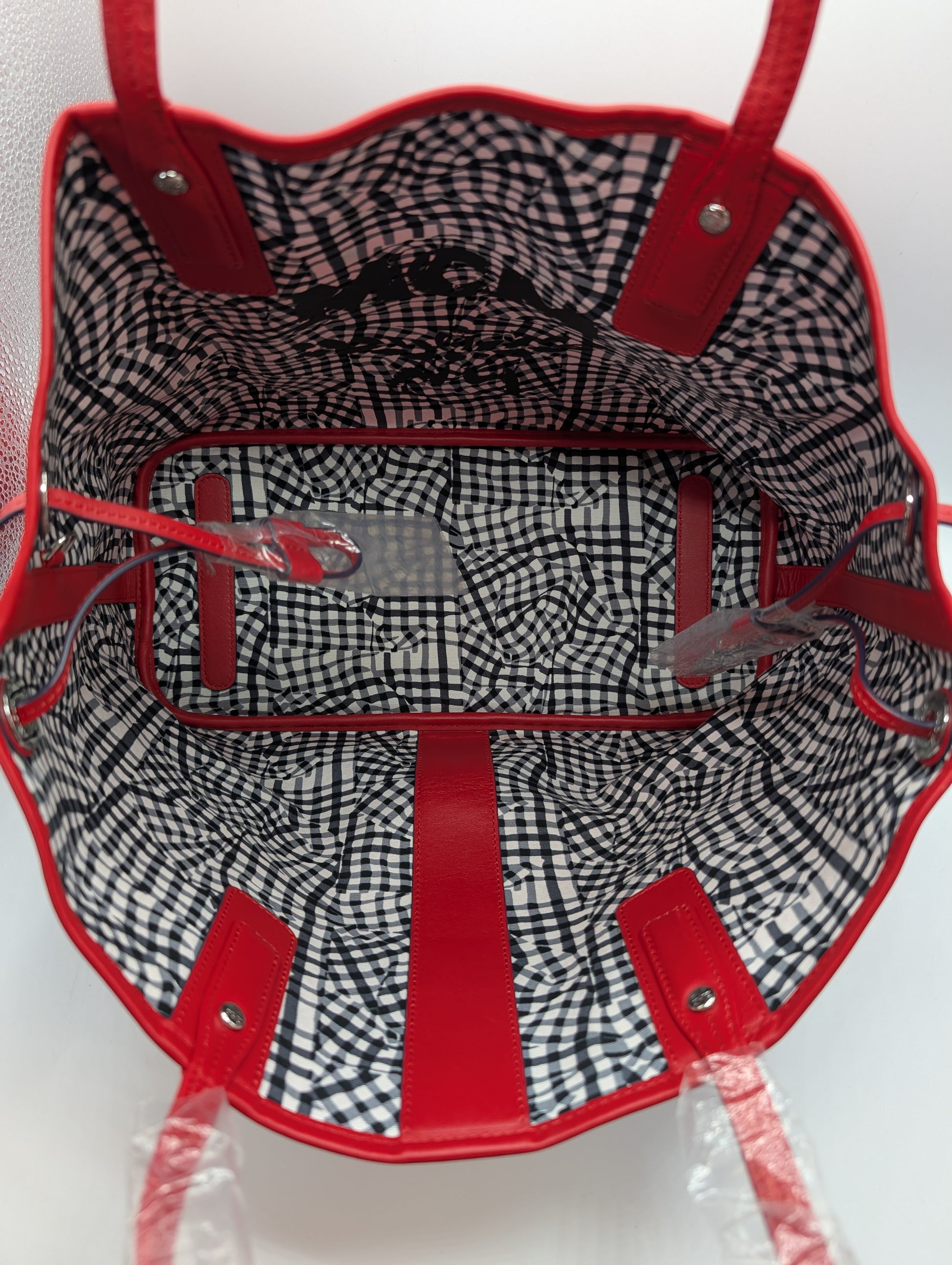 New MCM Liz Reversible Red Visetos Tote