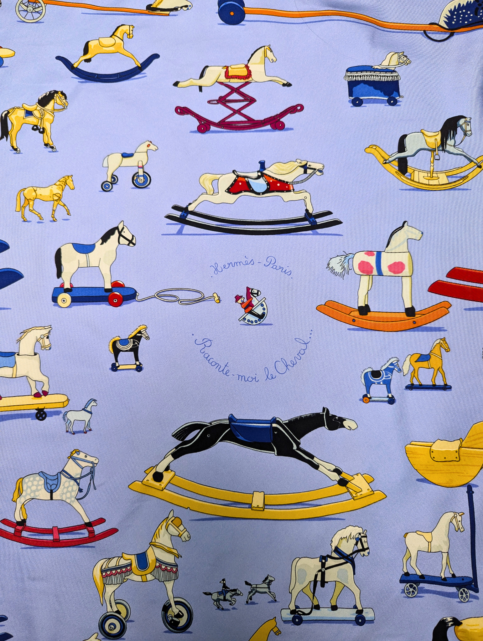 Hermès Raconte-Moi le Cheval Silk Scarf 90cm