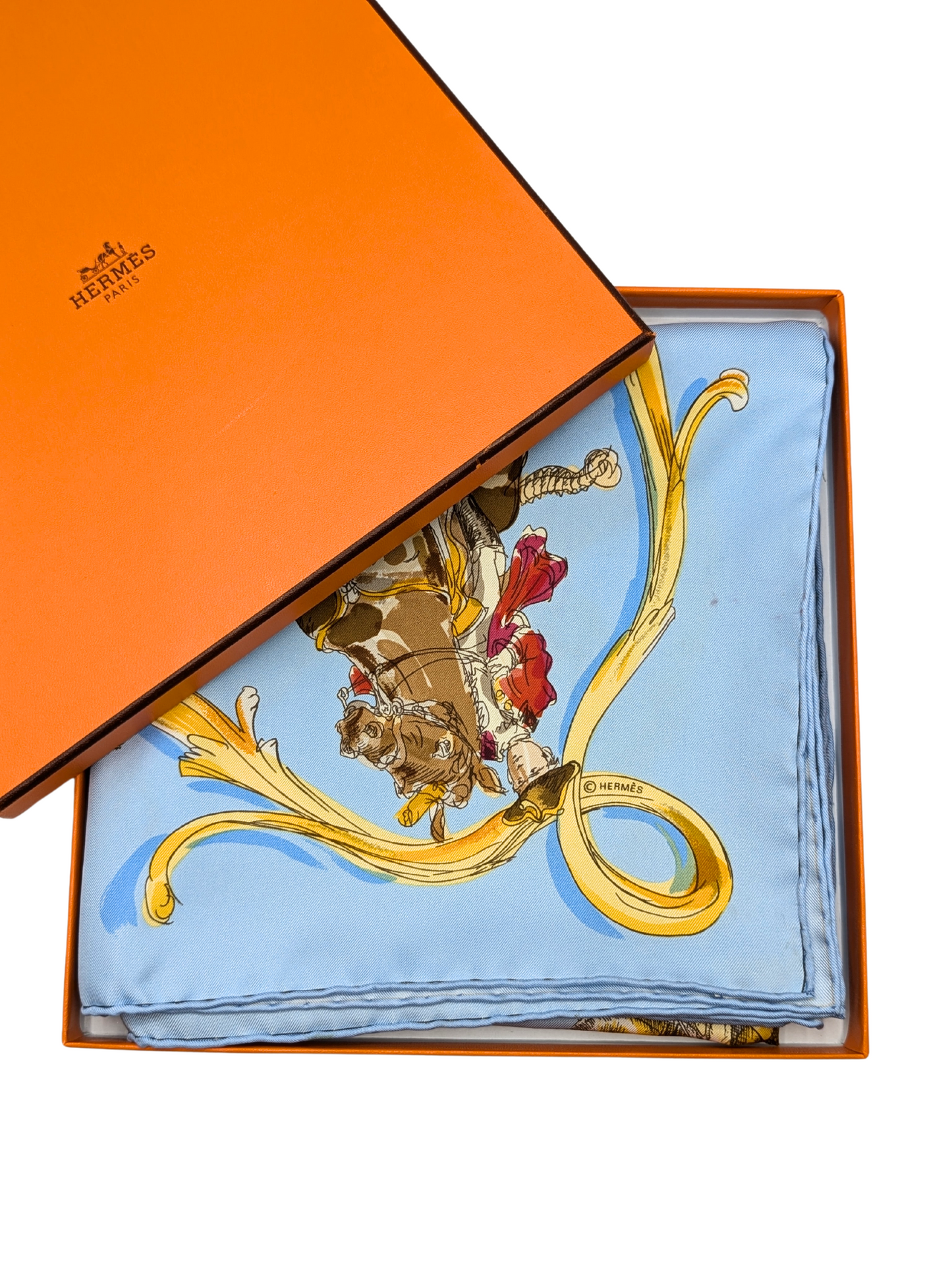 Hermès Ecole Portugaise D'Art Equestre Silk Scarf 90cm