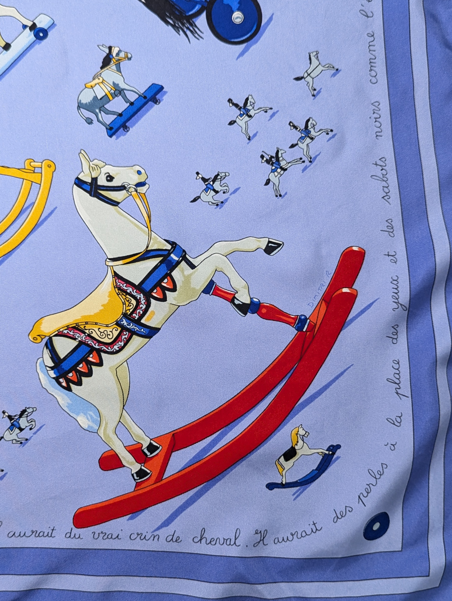 Hermès Raconte-Moi le Cheval Silk Scarf 90cm