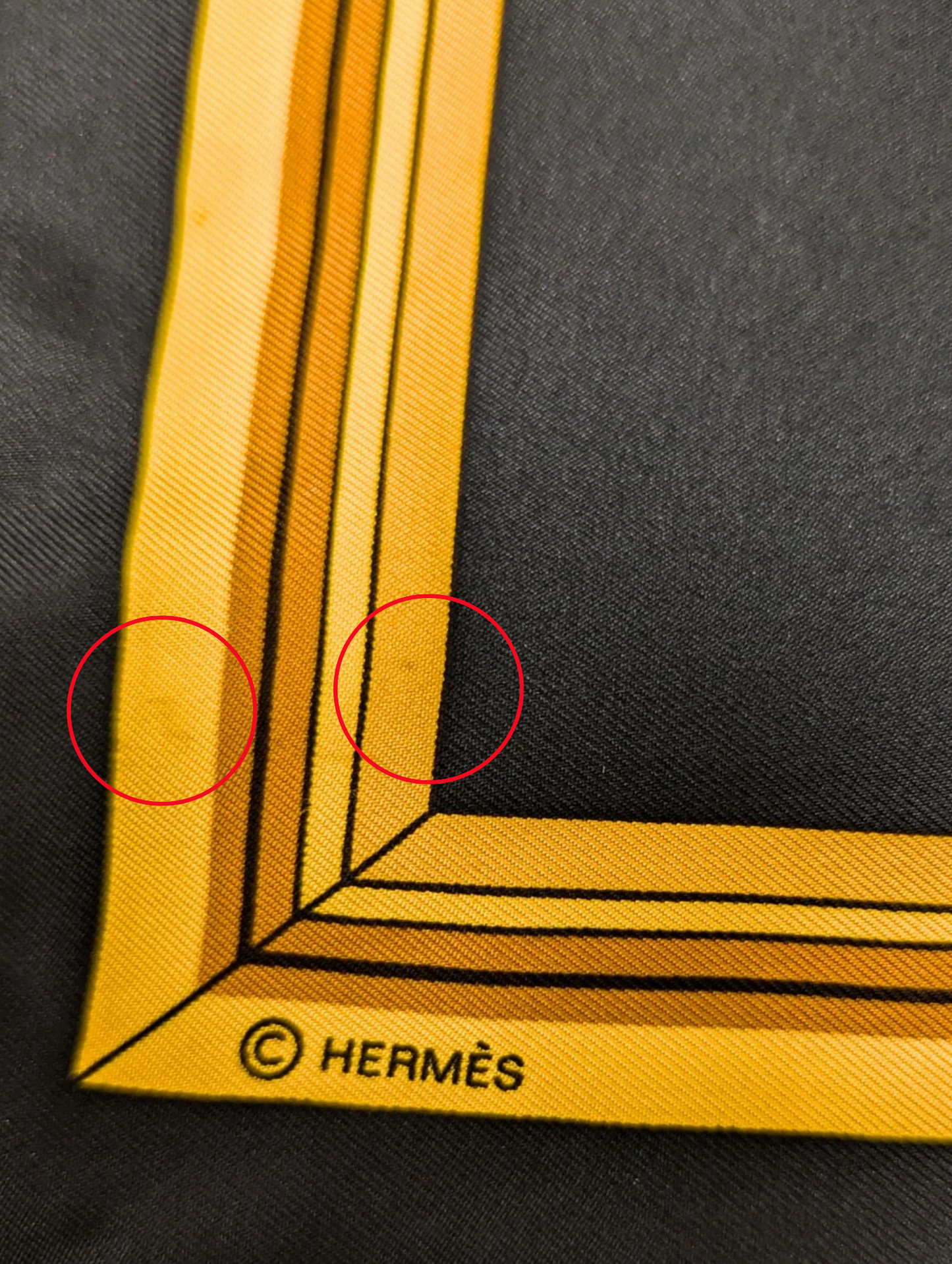 Hermès Black Quai Aux Fleur Silk Scarf 90cm