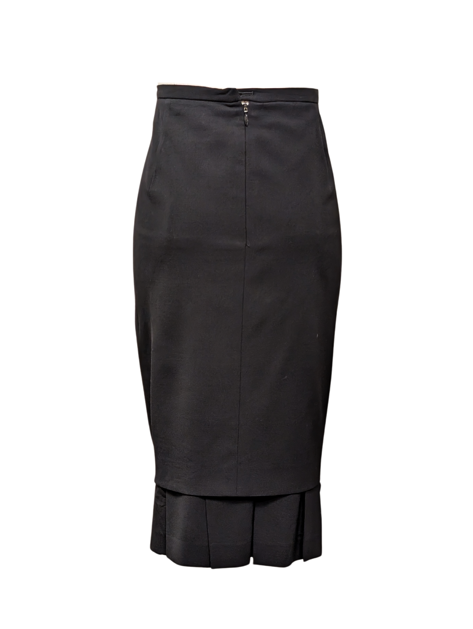 Hermes Black Pleated Skirt Size 42 US 10