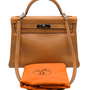 Hermès Toffee Vache Liegee Leather Palladium Hardware Kelly Retourne 32