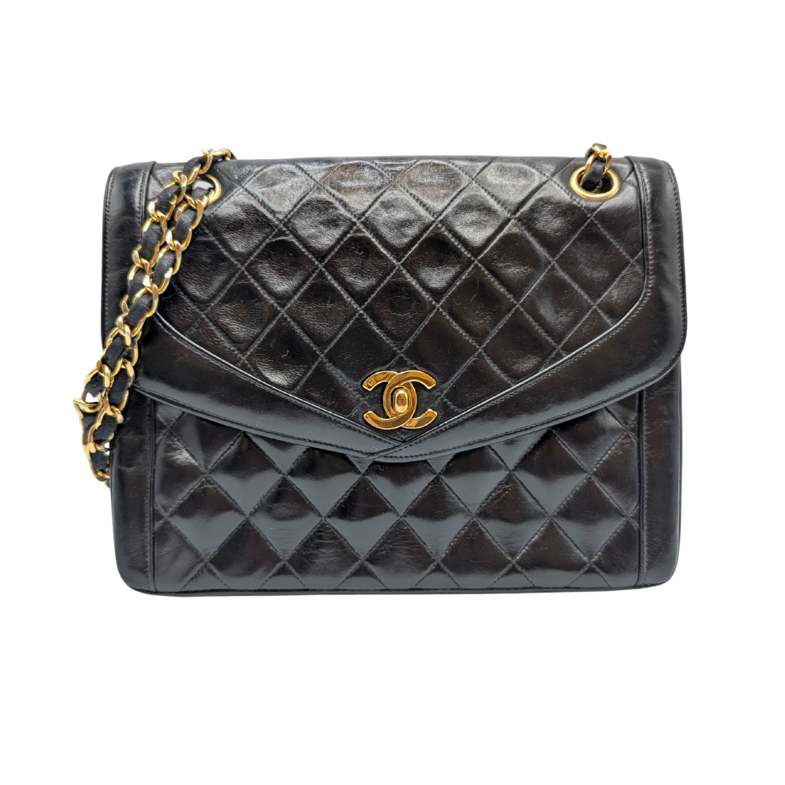 Chanel Black Quilted CC Flap Chain Shoulder Bag