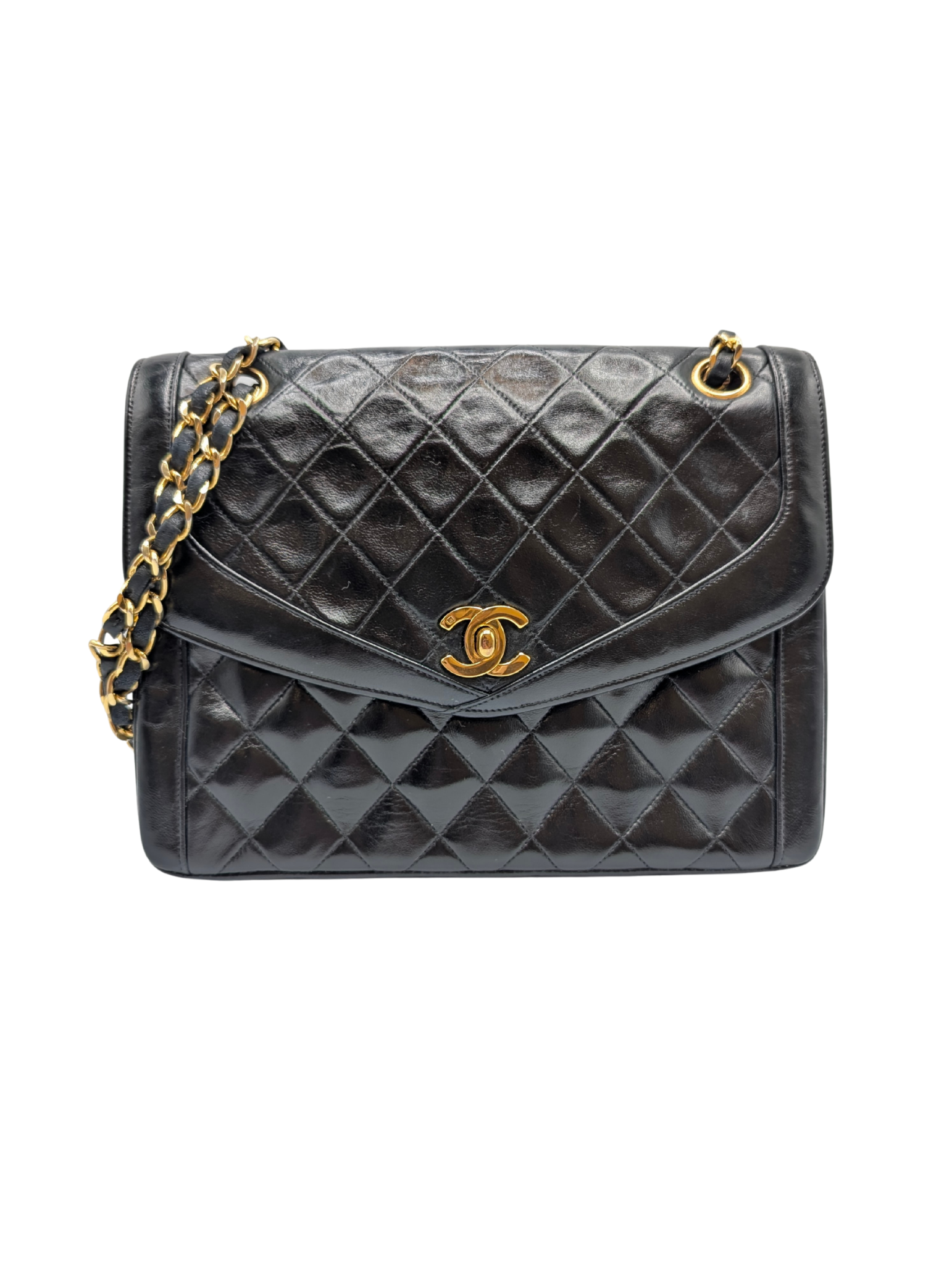 Chanel Black Quilted CC Flap Chain Shoulder Bag