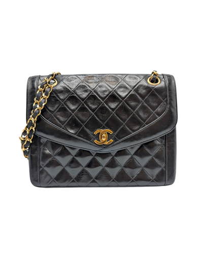 Chanel Black Quilted CC Flap Chain Shoulder Bag
