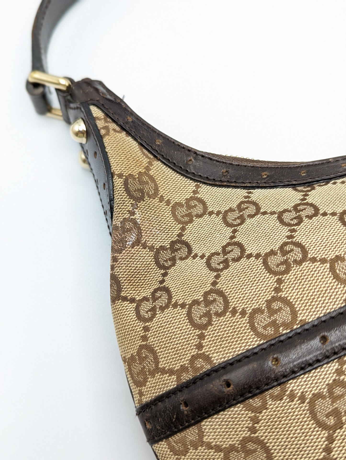 Gucci Monogram Web Reins Small Hobo